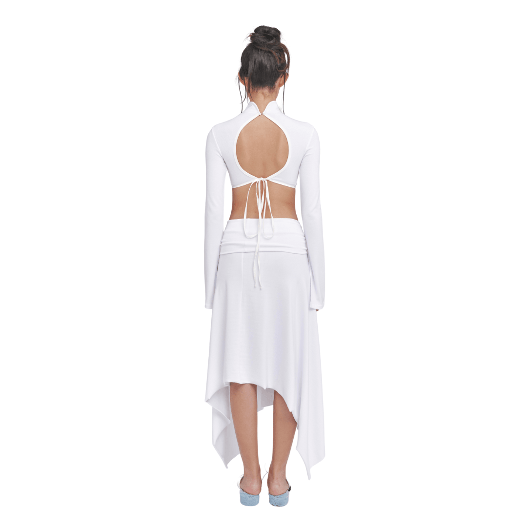 Gatherer Skirt/Dress in White