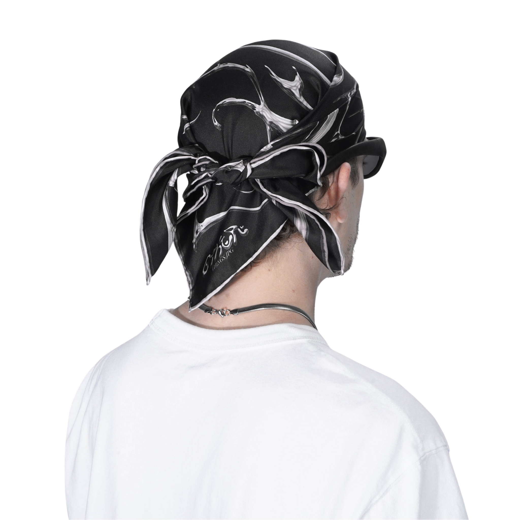 Grey Scale Liquid Chrome Scarf