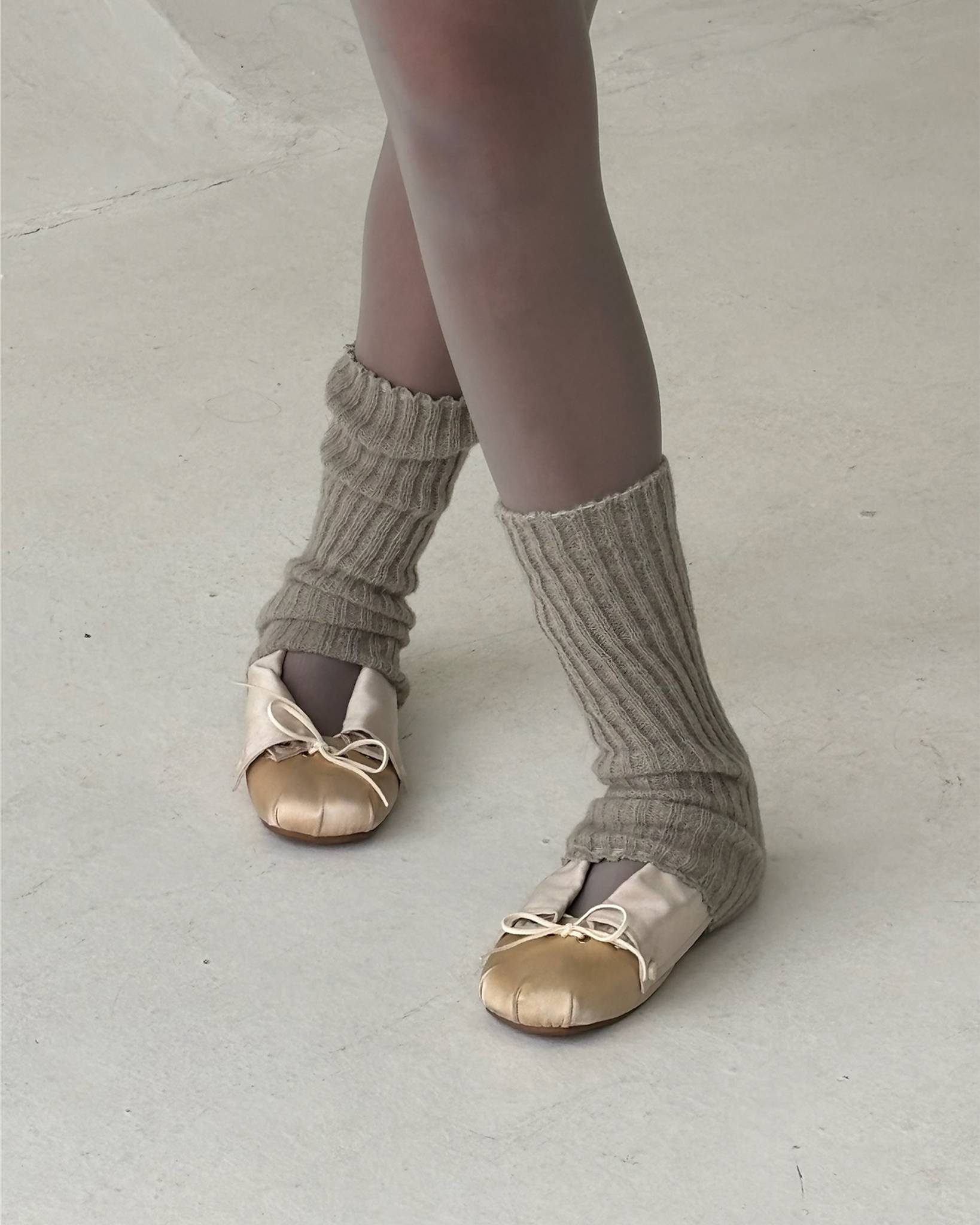 The Camille Ballerina Flat in Powder Gray