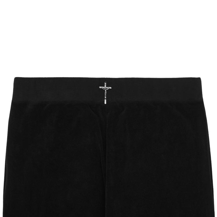 Cross Charm Velvet Pants