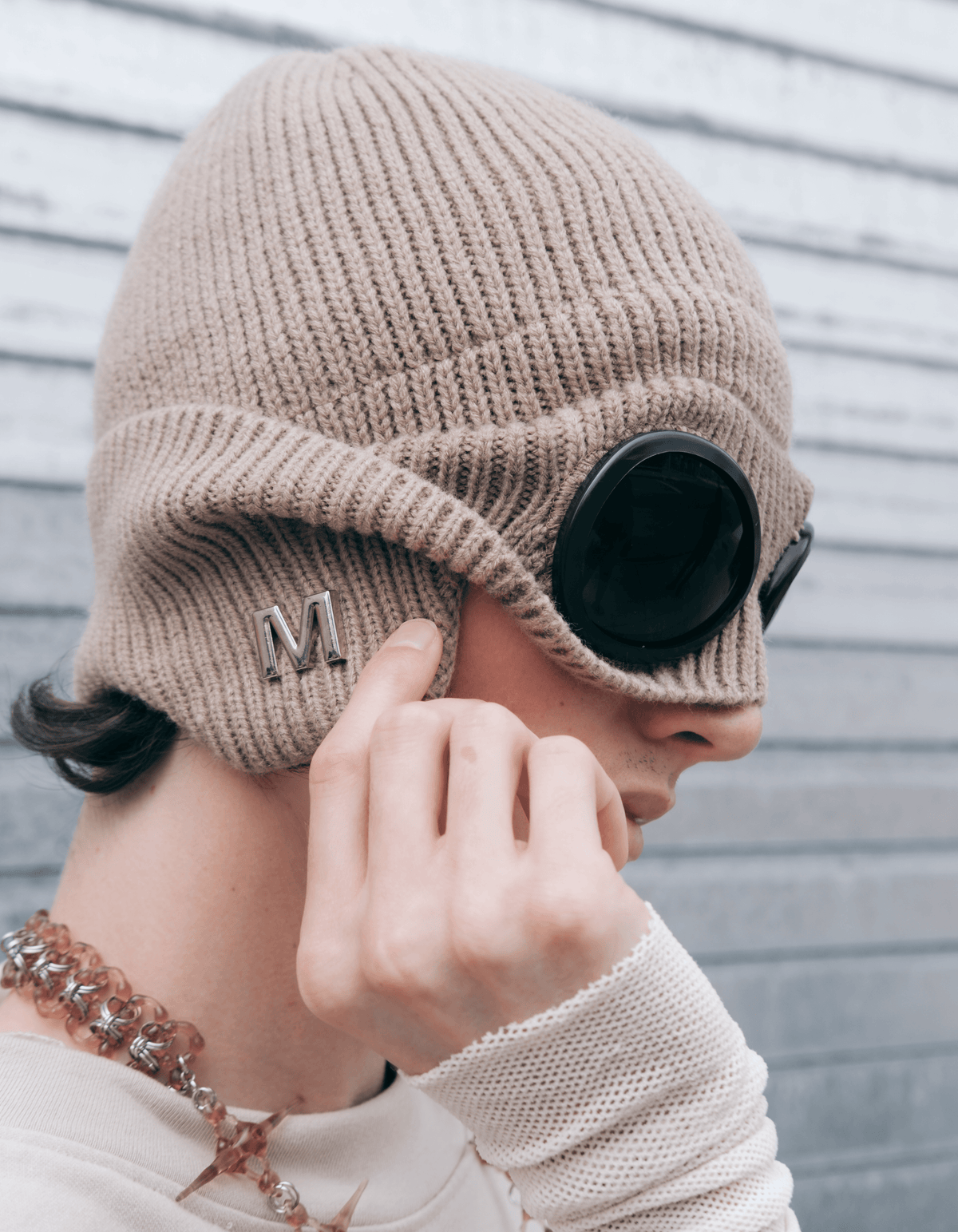 MXM x Ap0cene Goggle Beanie in Sand – ap0cene