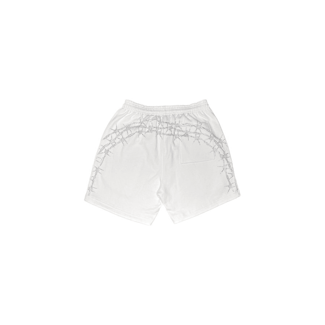 The Barbed Wire Shorts in White
