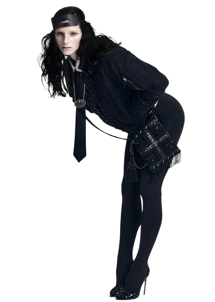 Beaded Messenger Bag W/keyring