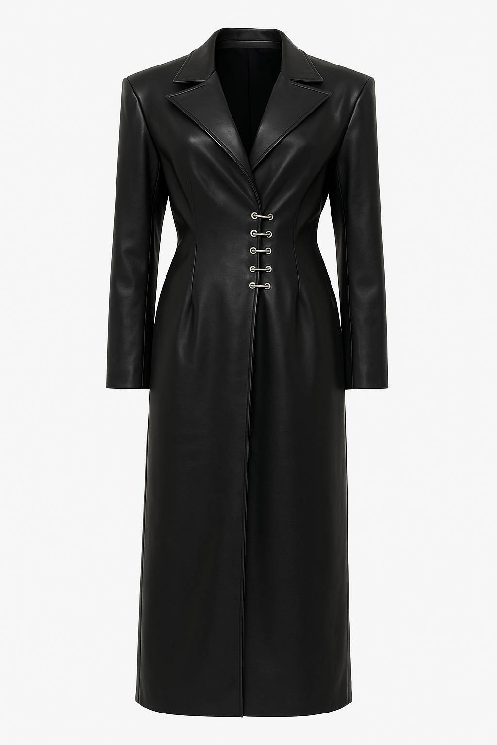 Aurora Faux Leather Maxi Coat – ap0cene