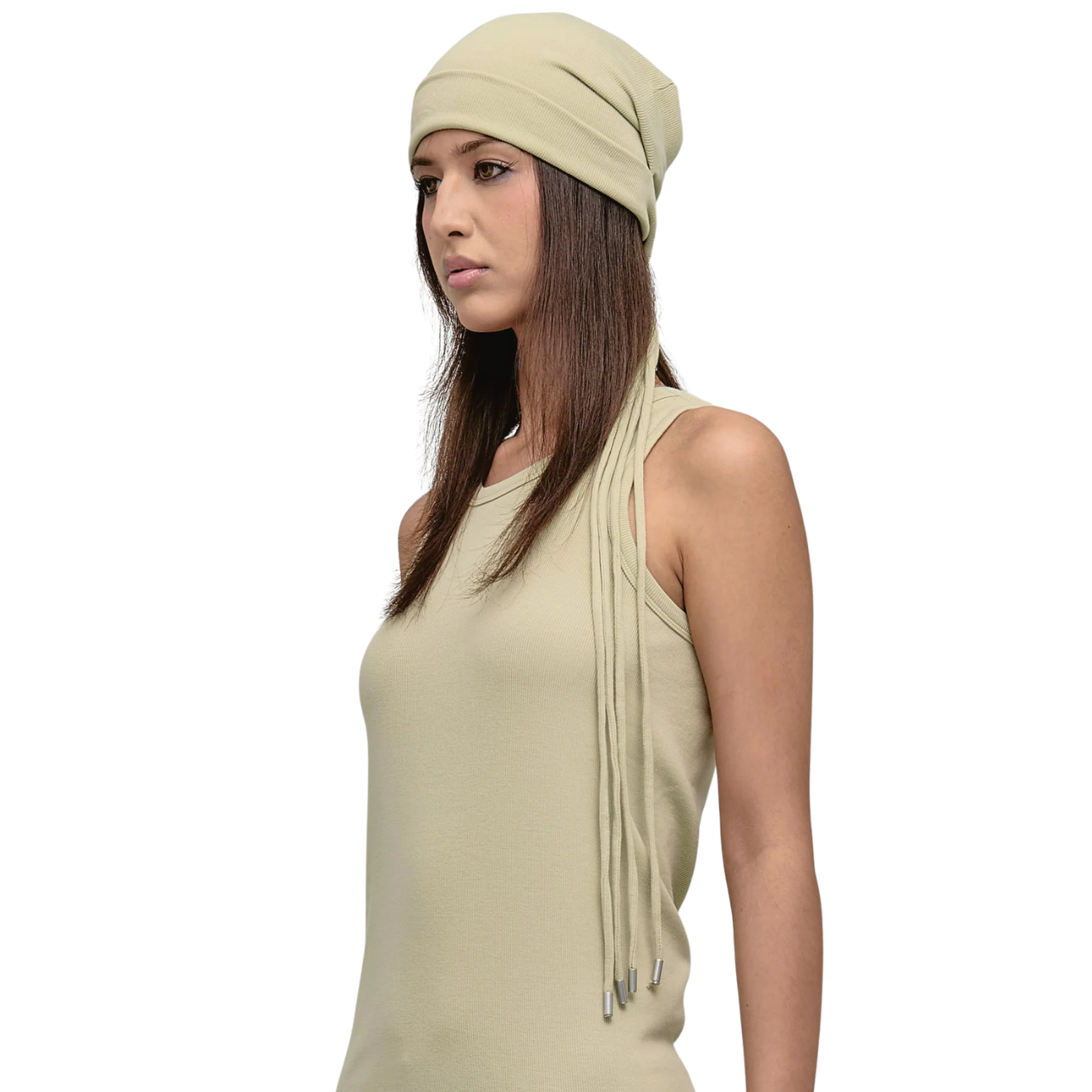 Whip Beanie in Beige