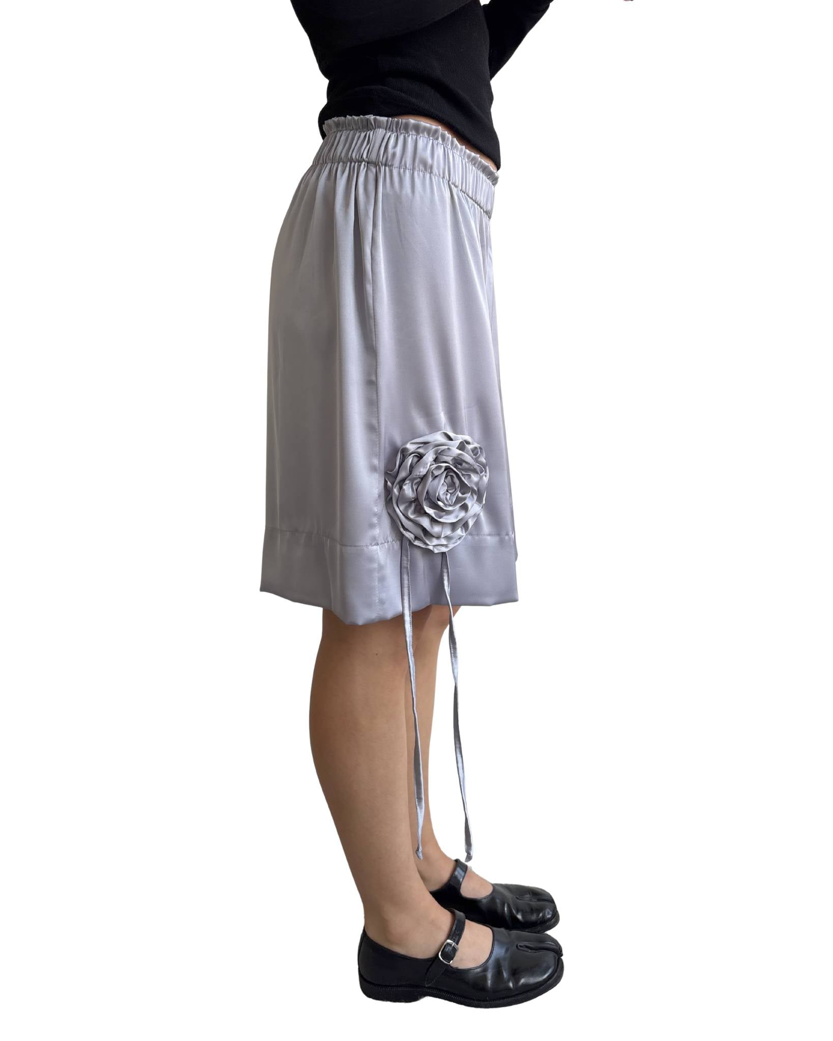 Rosette Satin Shorts