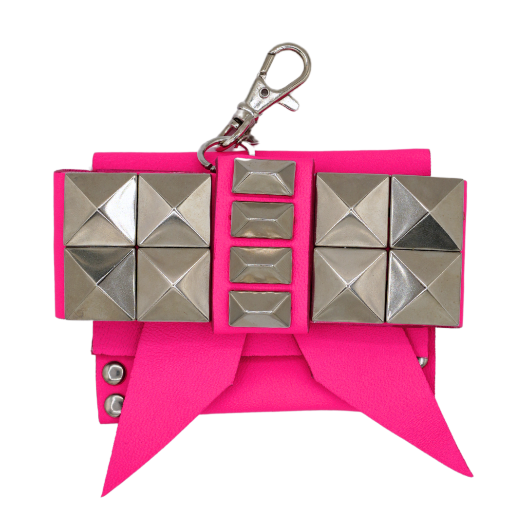 Studded Hot Pink Coin Purse