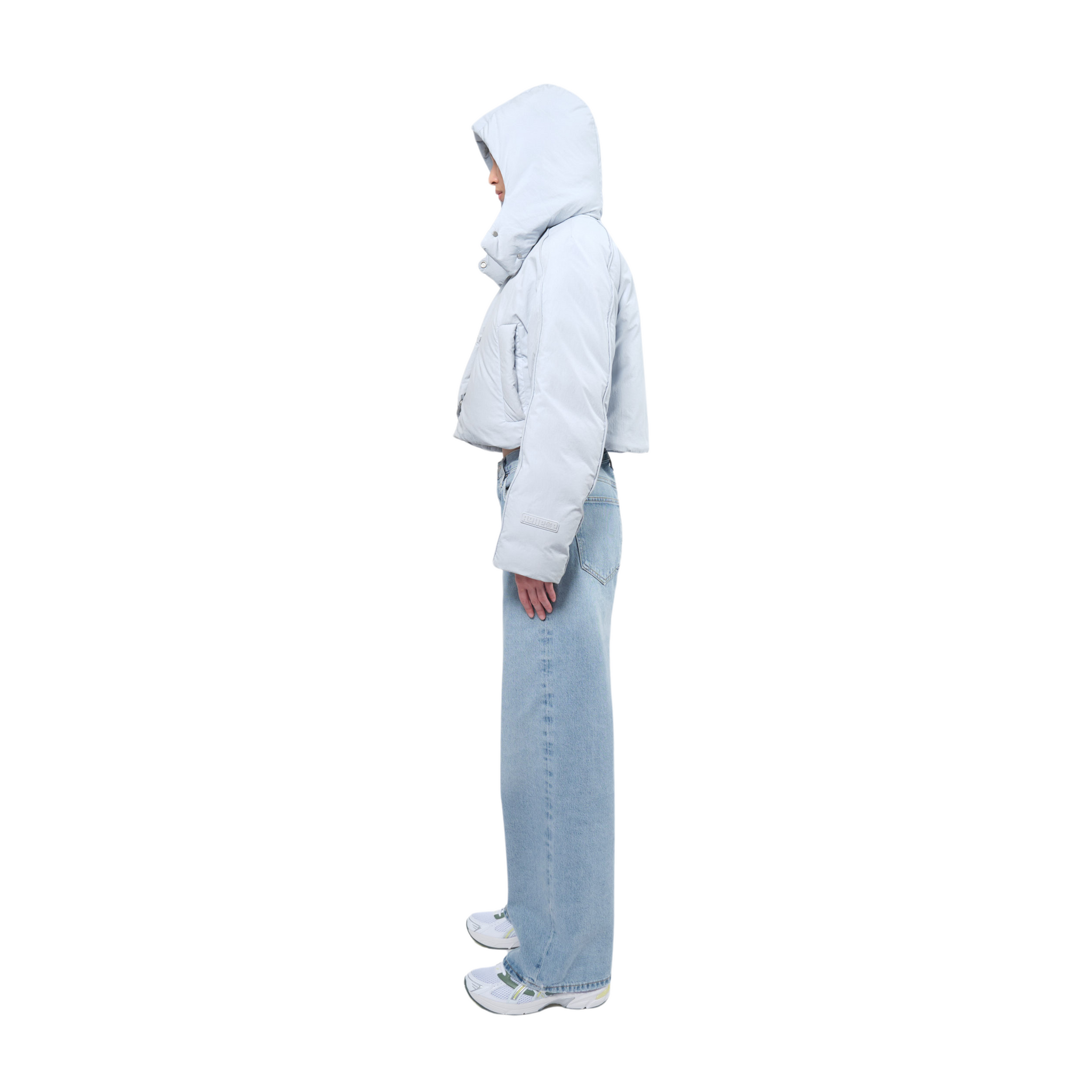 Re:Down Crop Puffer Jacket Ice Blue