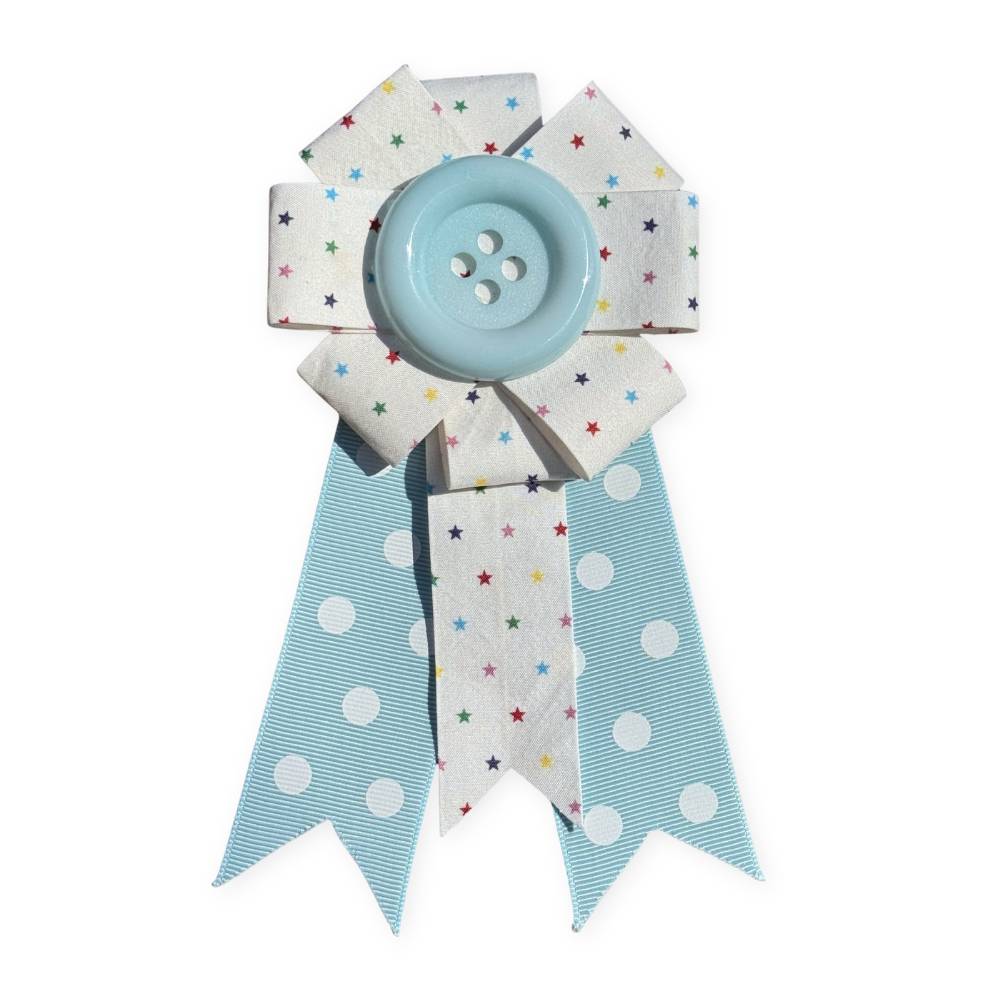 Blue Button Rosette