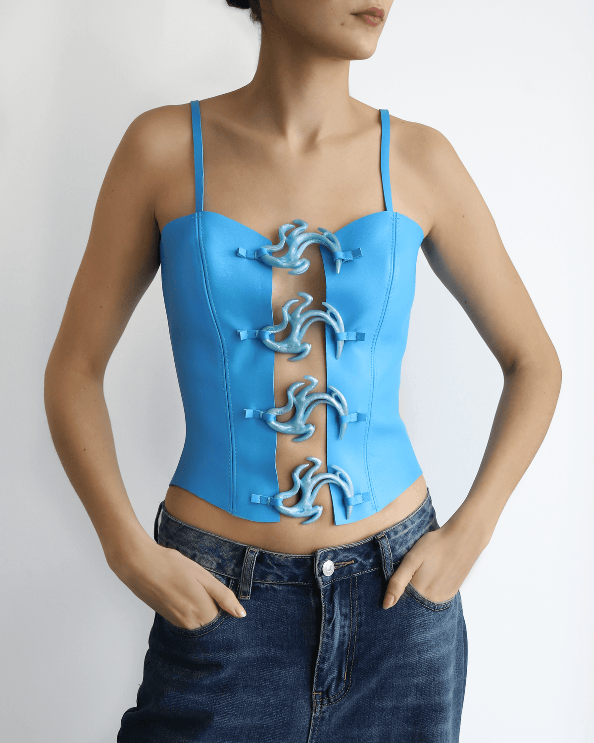 Aqua Corset Top – ap0cene Aqua Corset Top – ap0cene