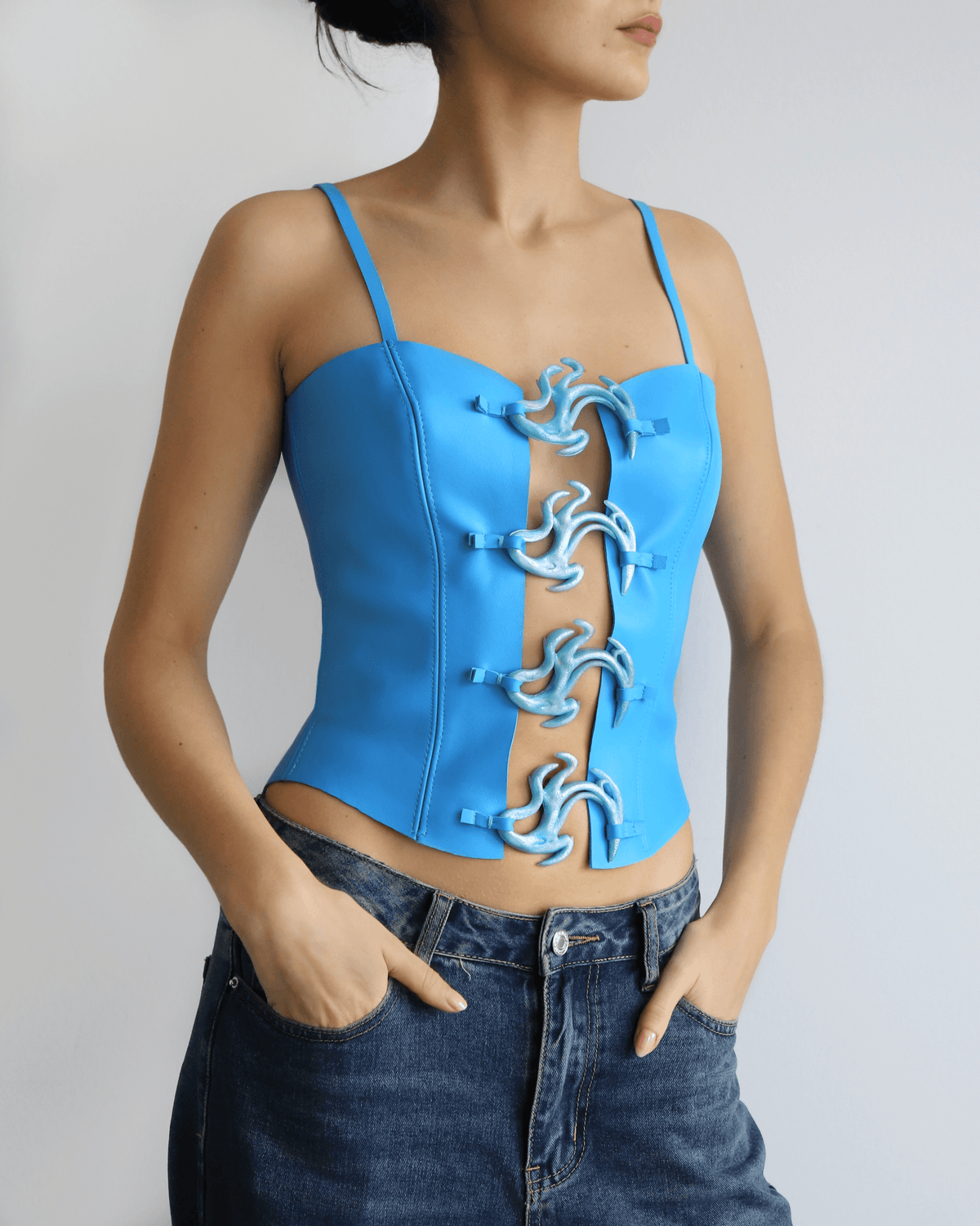 Aqua Corset Top – ap0cene Aqua Corset Top – ap0cene