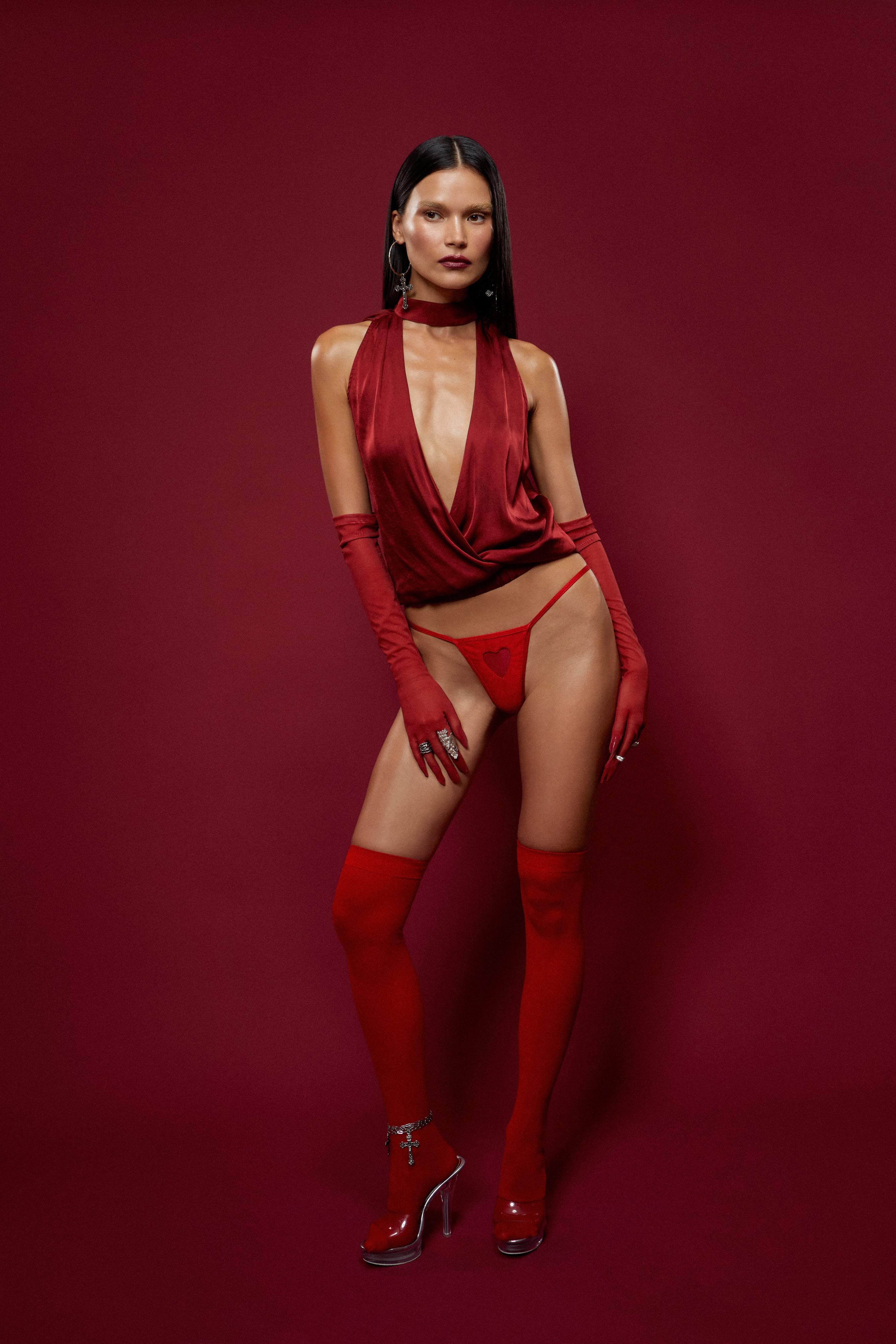Devotion Drape Top Crimson