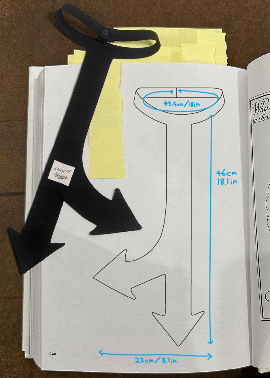화살표 넥타이 - 오른쪽 또는 직선 