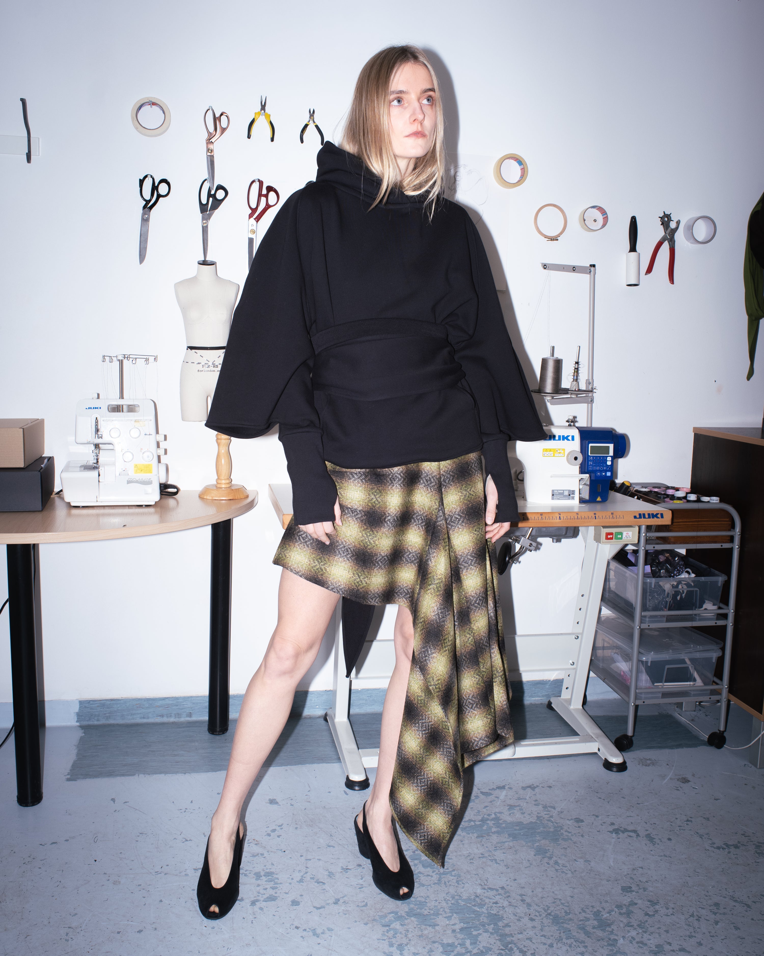 Assymetric Wool Skirt