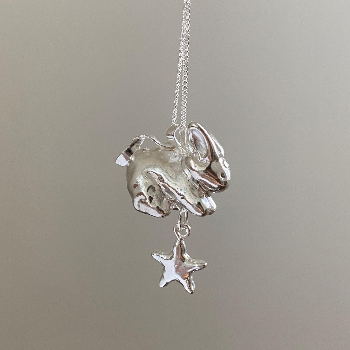 Flying Bunny Necklace