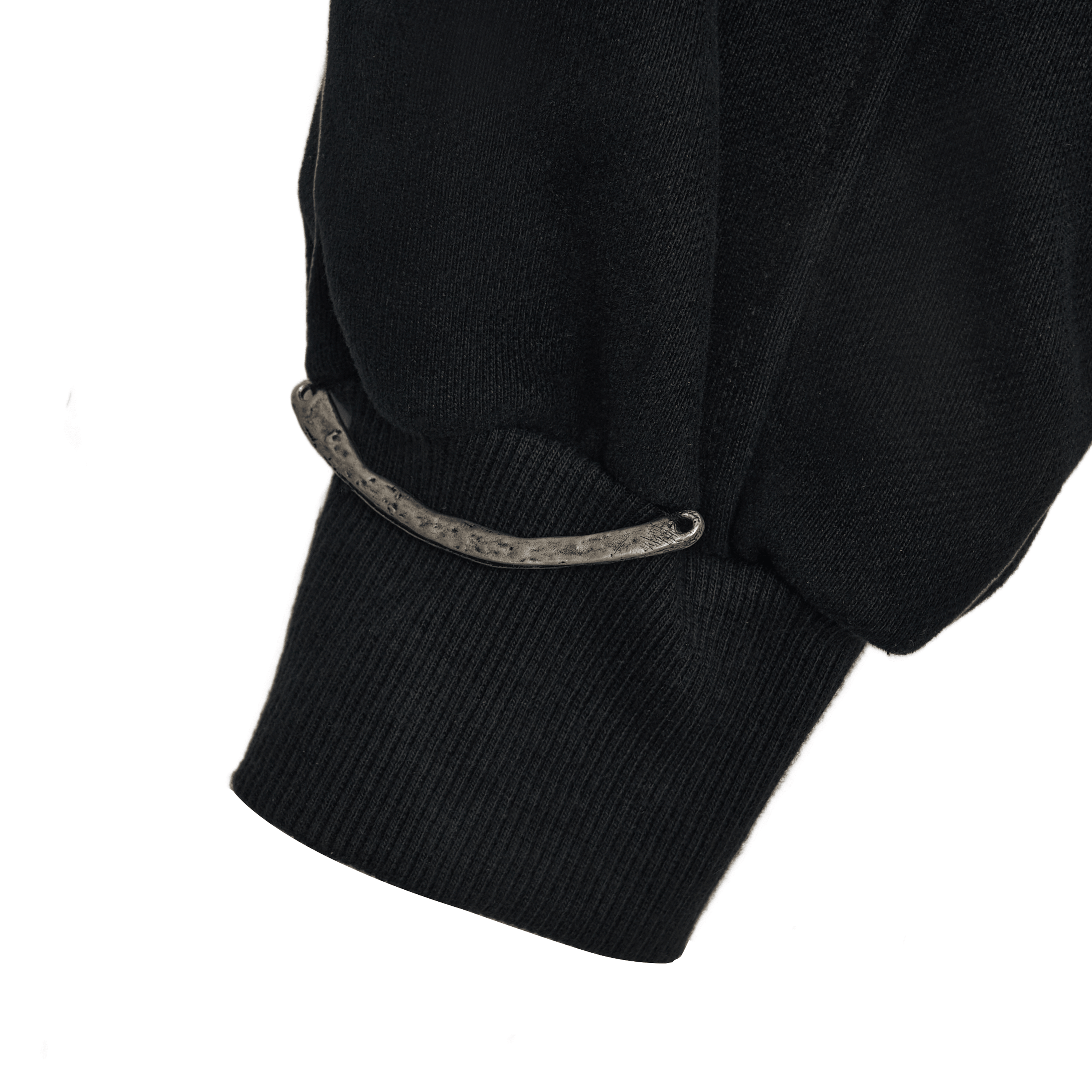 비즈 장식 학교 로고 트랙 후드 티셔츠