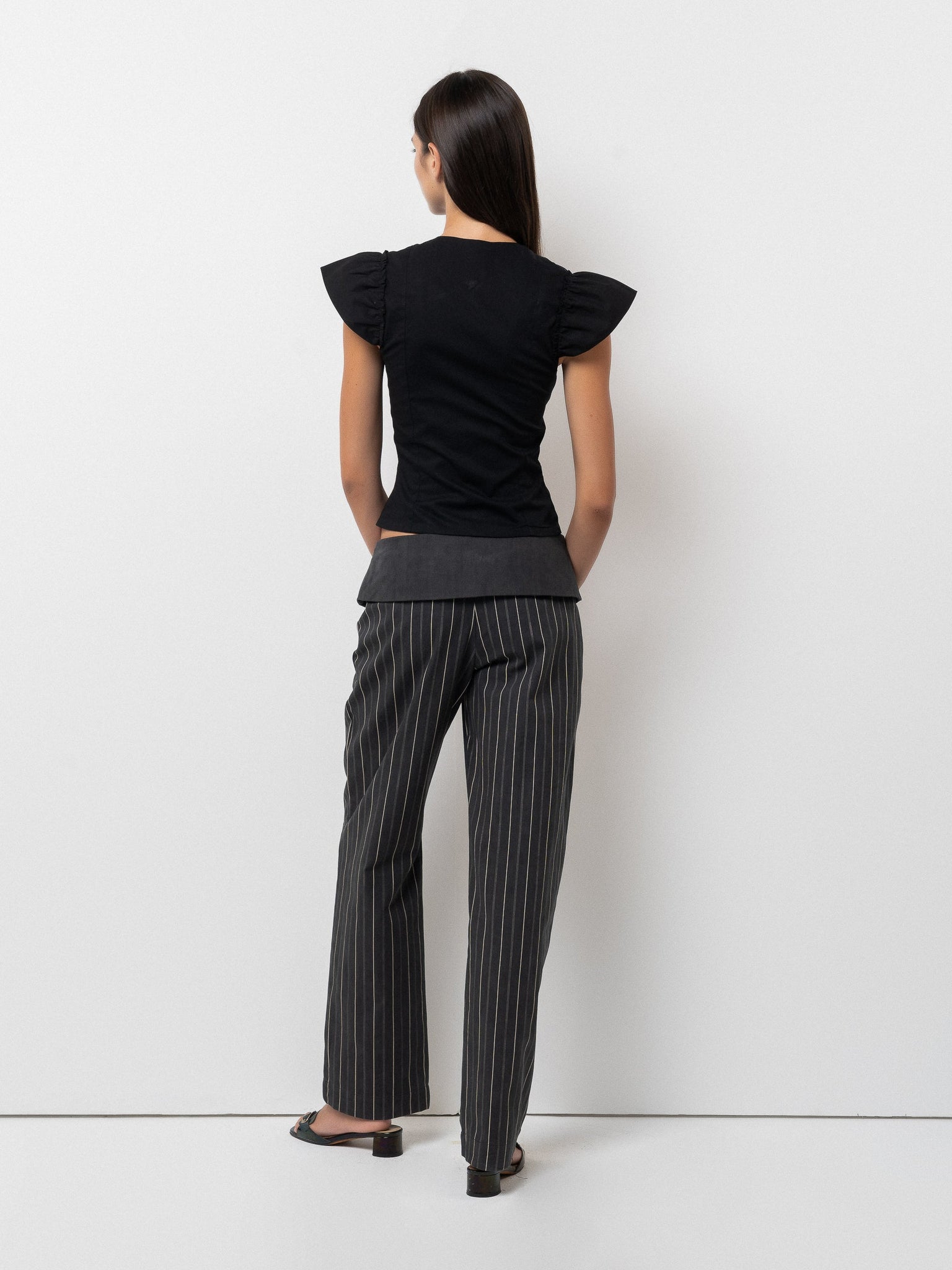Dusk Pant in Black Stripe