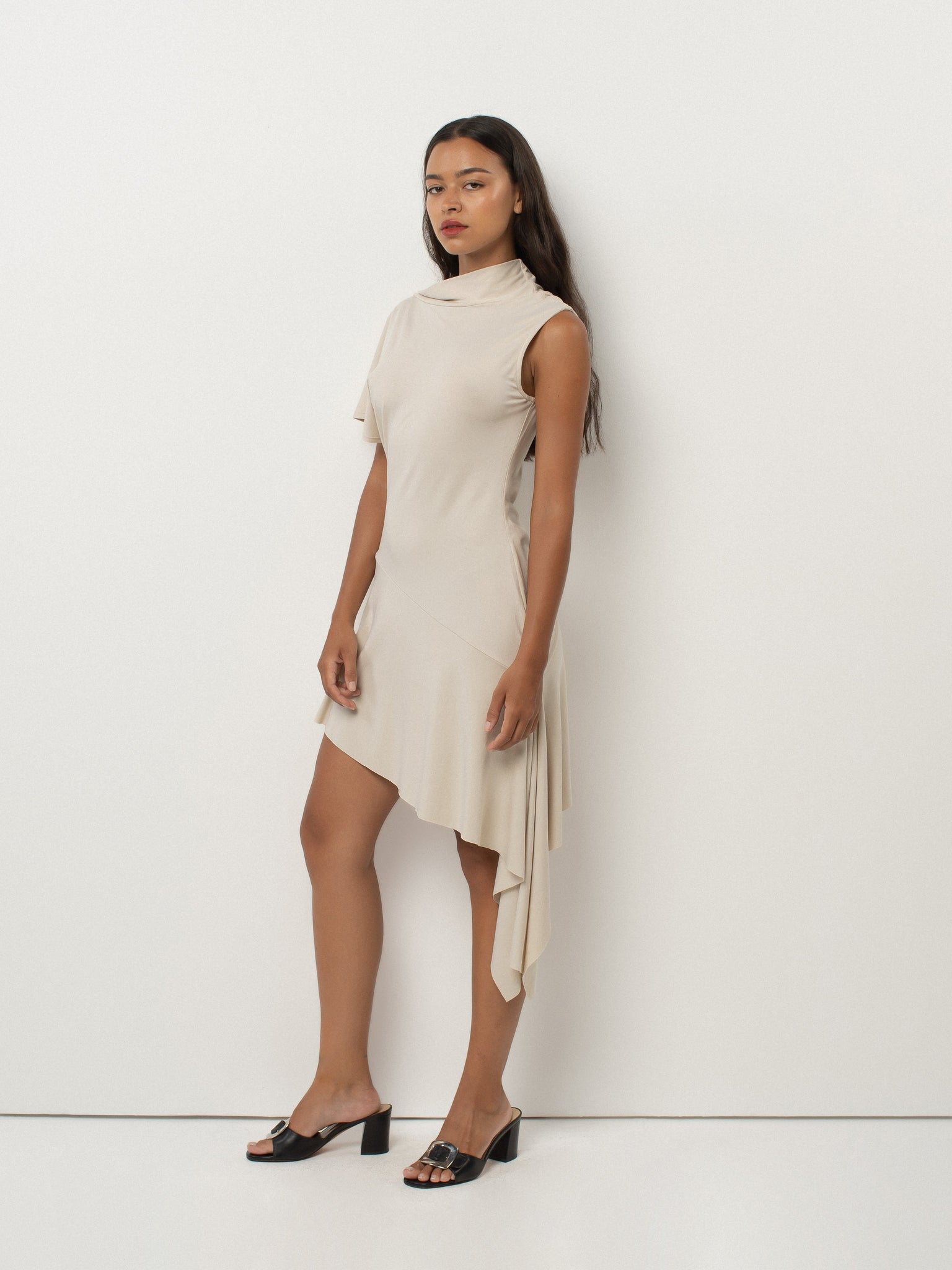 Plume Dress in Cream