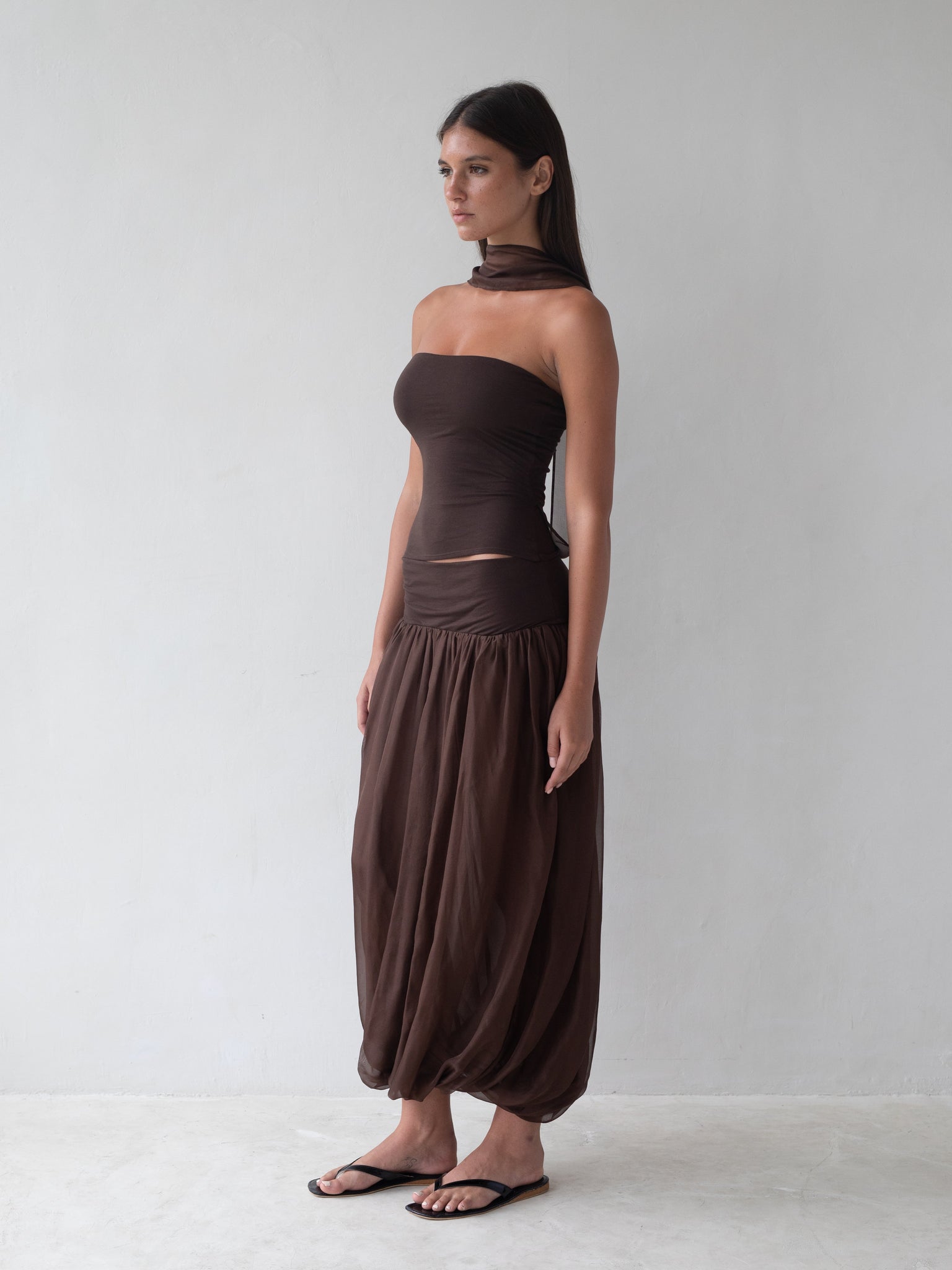 Meadow Maxi Skirt in Brown