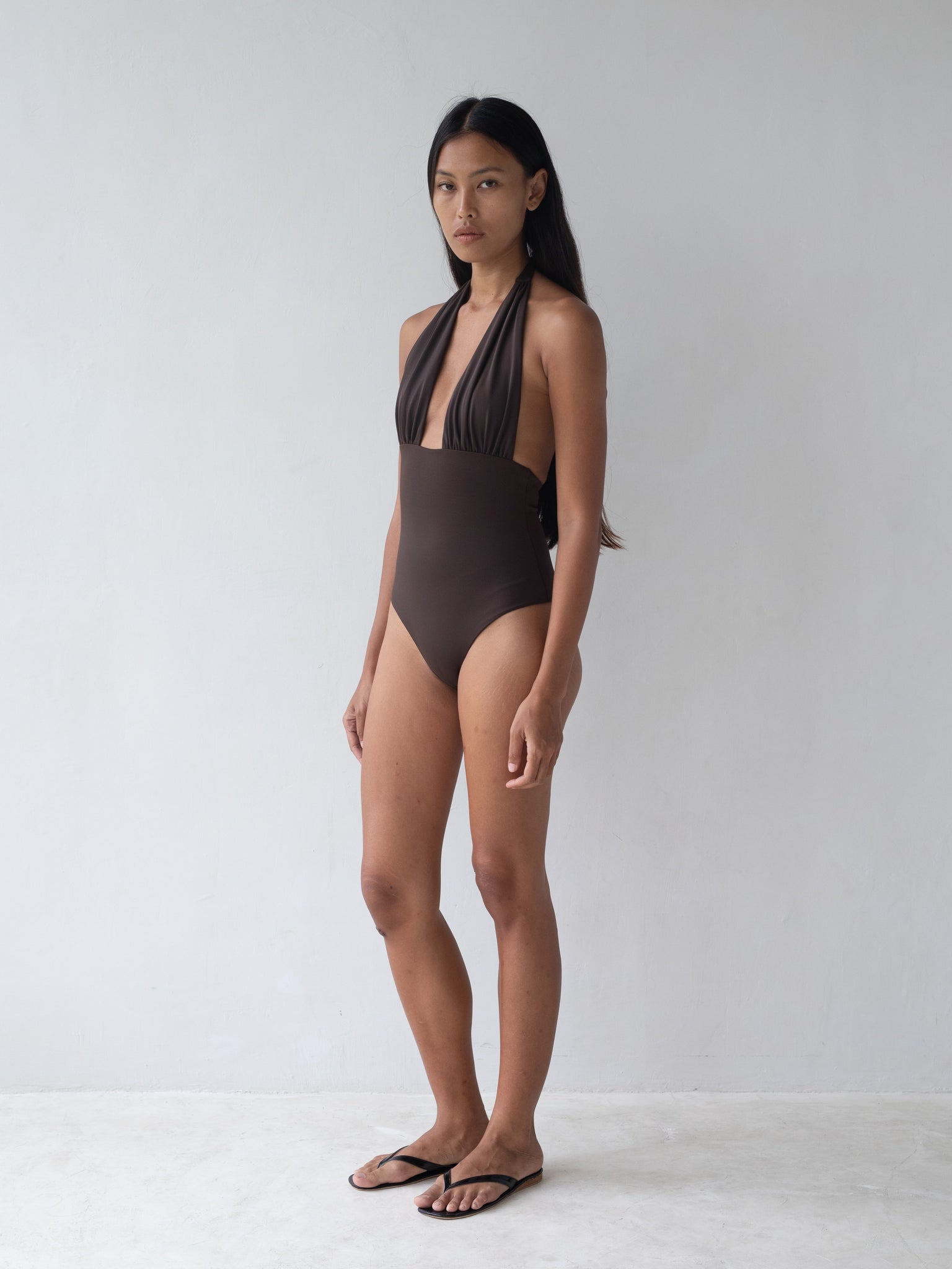 Bay One Piece in Carob