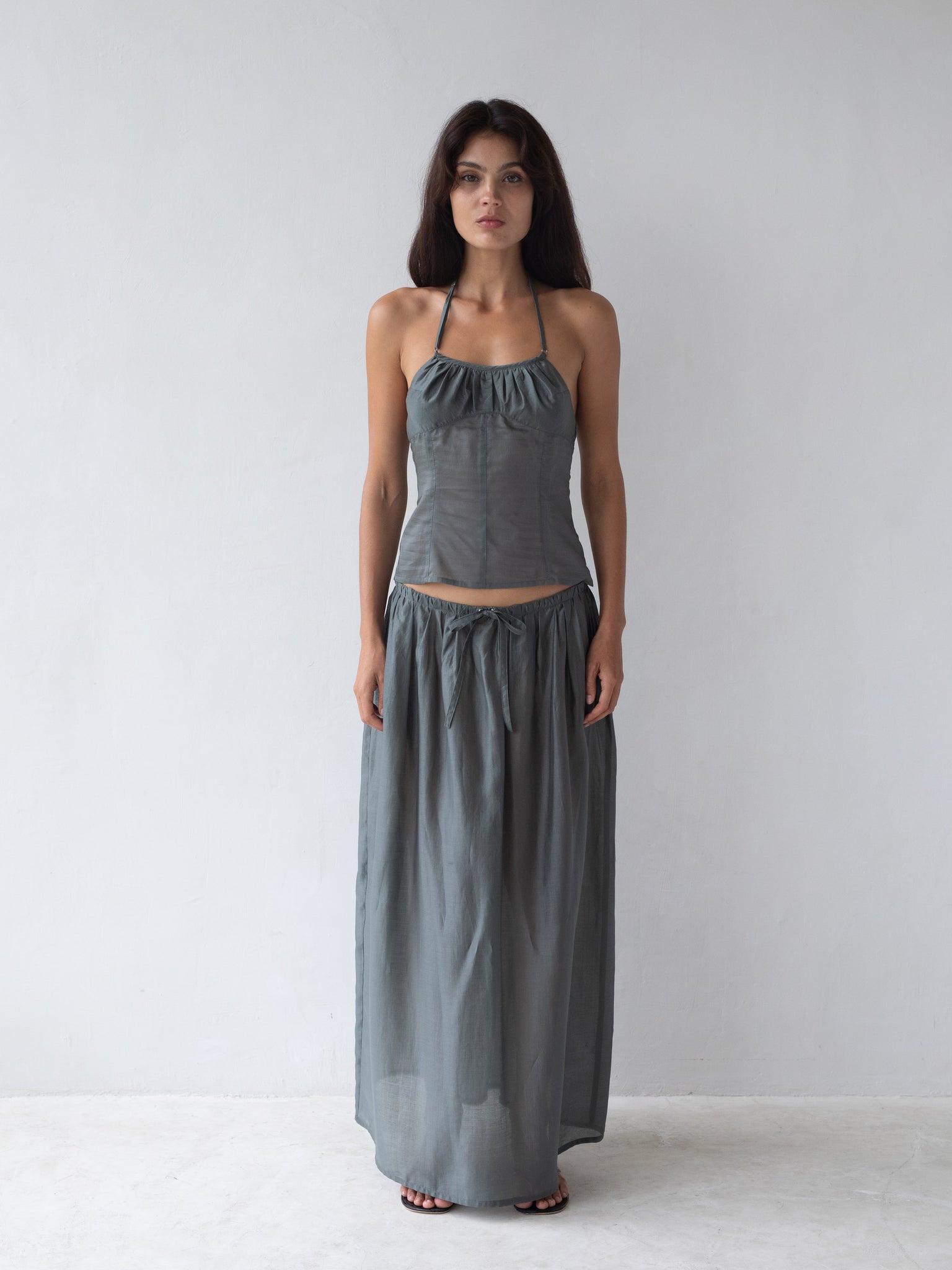 Flore Top in Evergreen