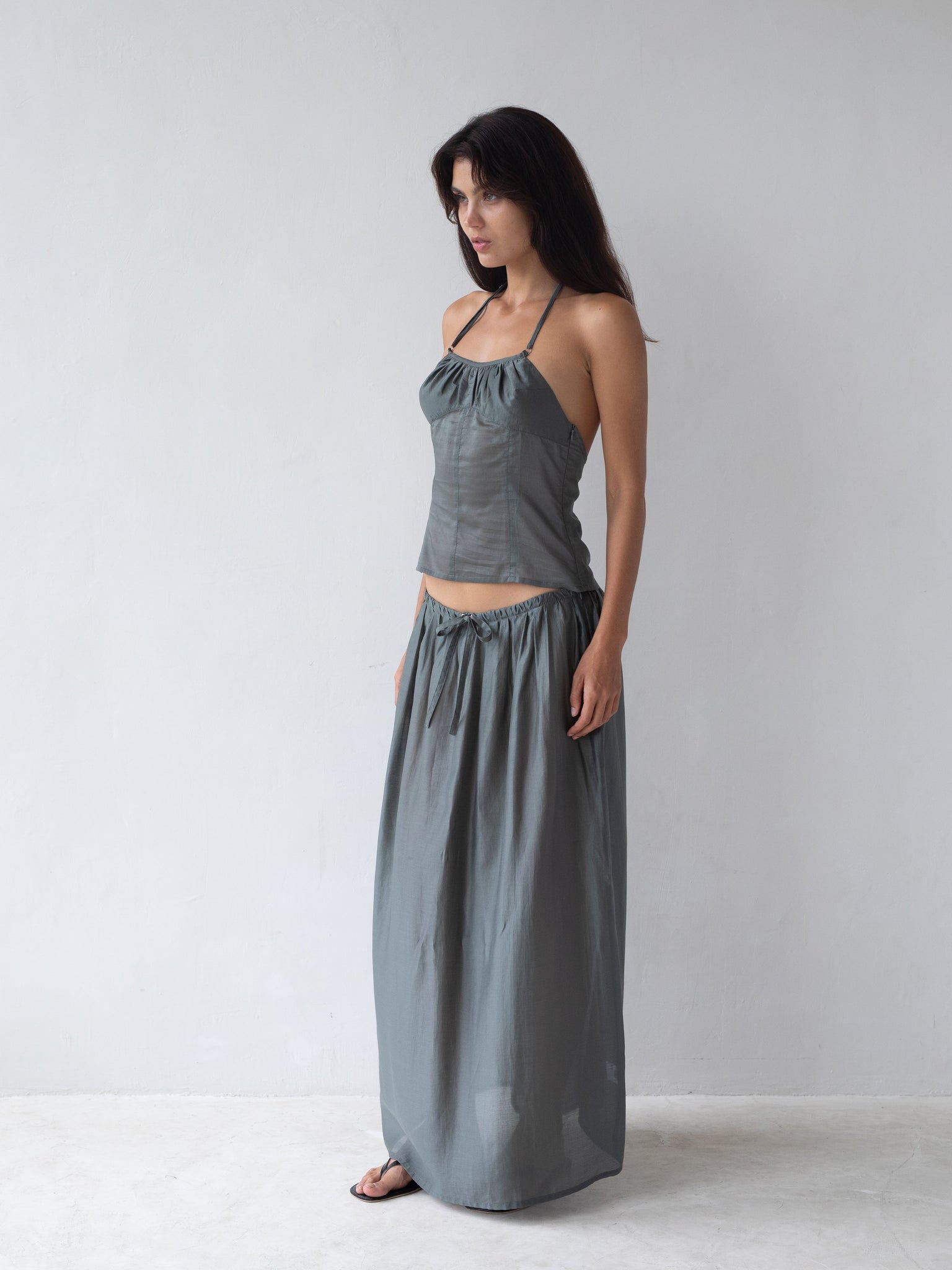 Flore Top in Evergreen