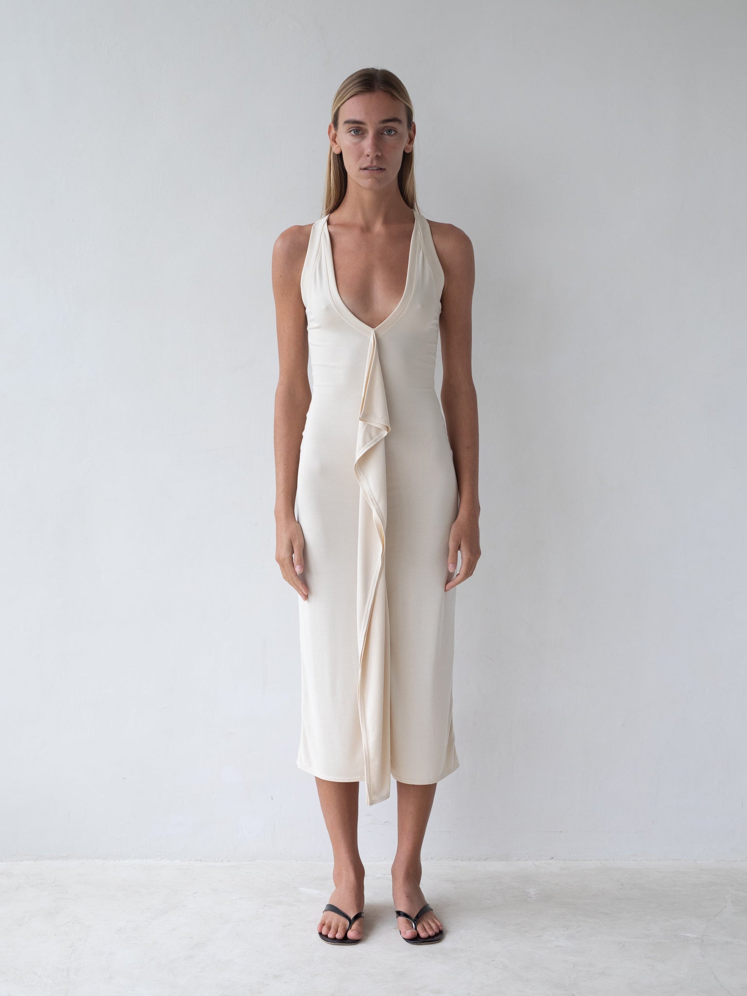 Cascade Dress in Cream