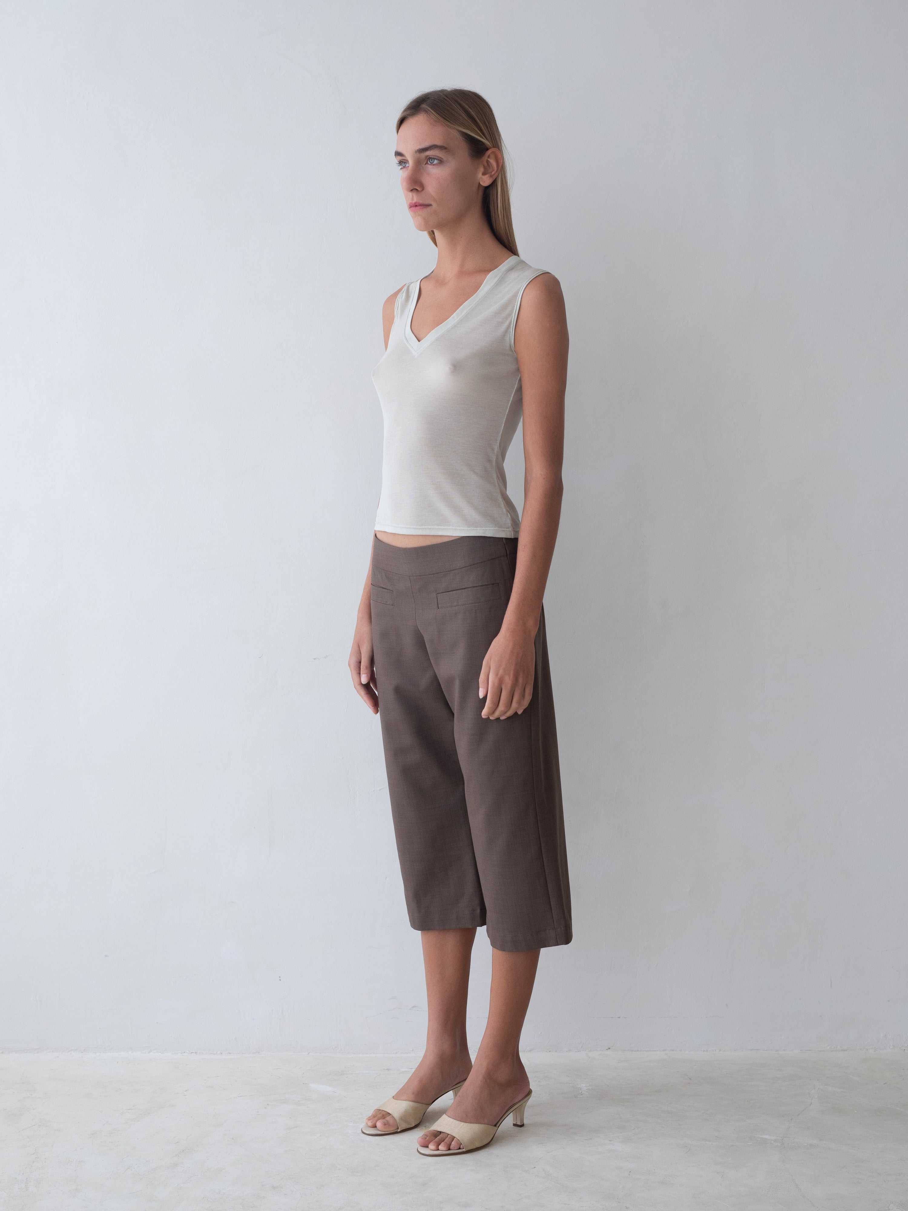 Miller Capri Pant in Brown