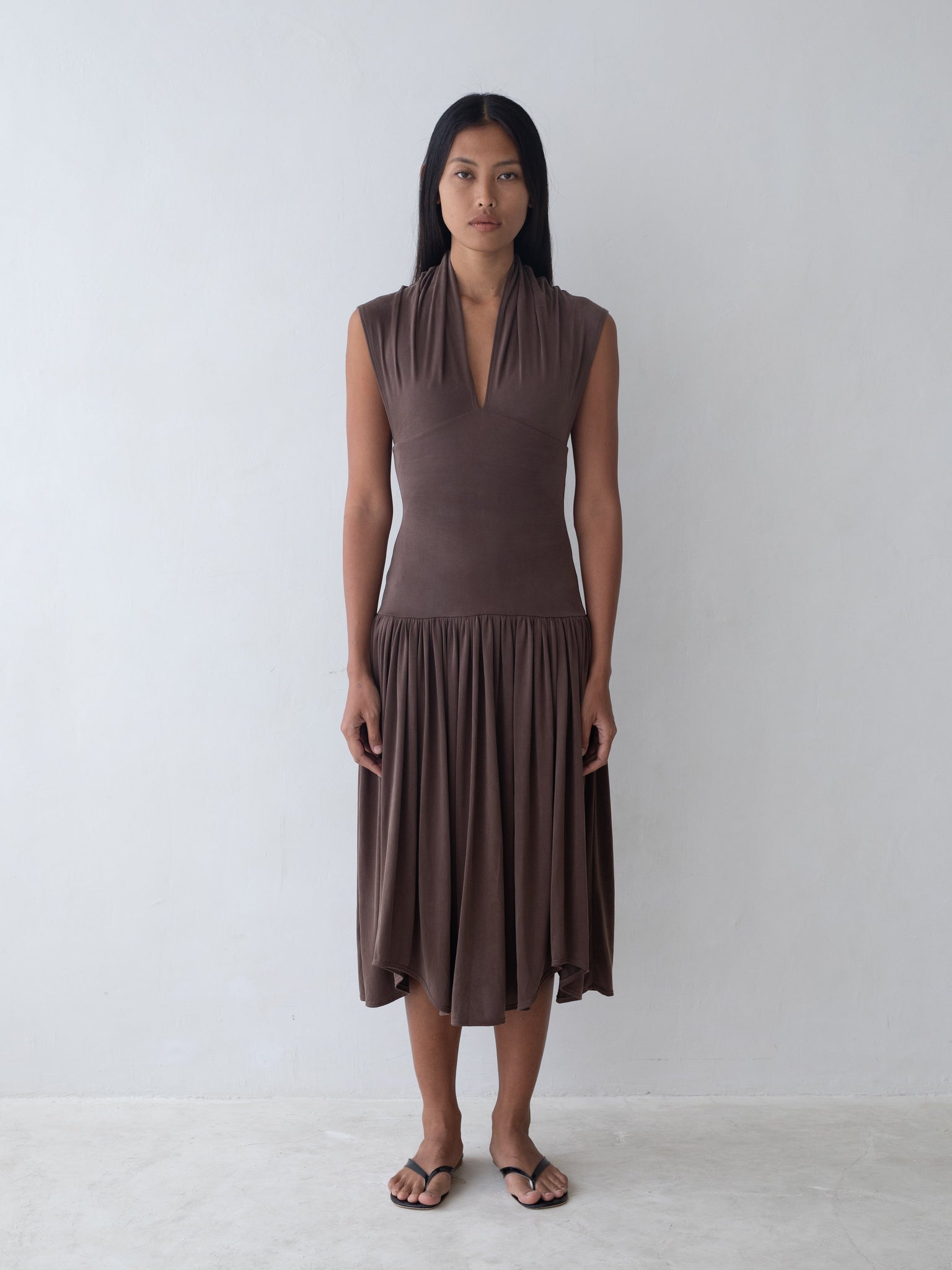 Twyla Dress in Brown