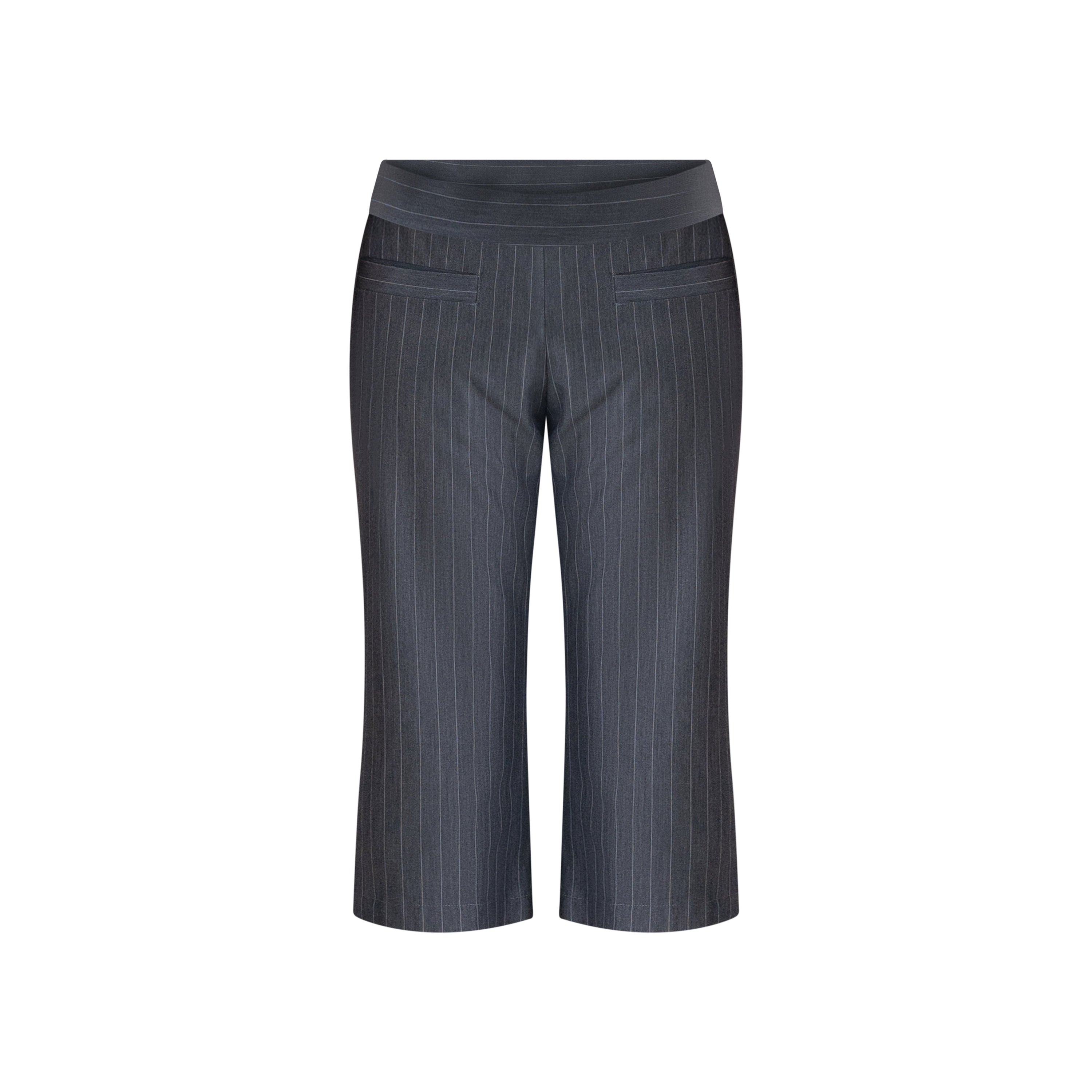 Miller Capri in Grey Pinstripe