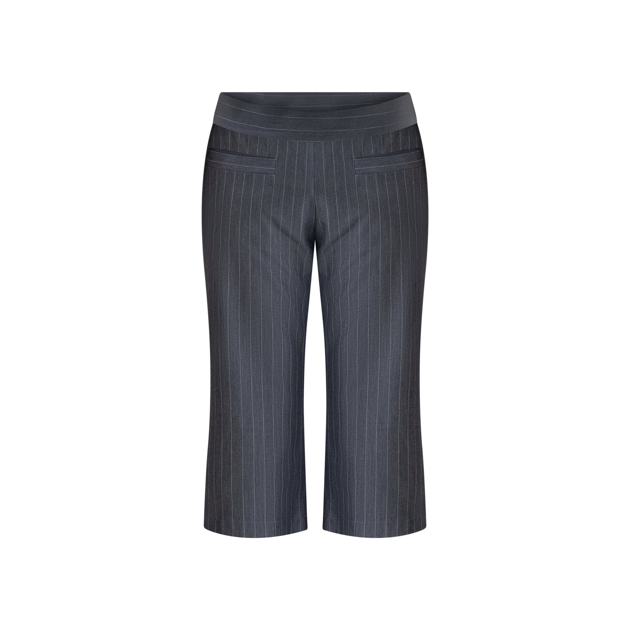 Miller Capri in Grey Pinstripe