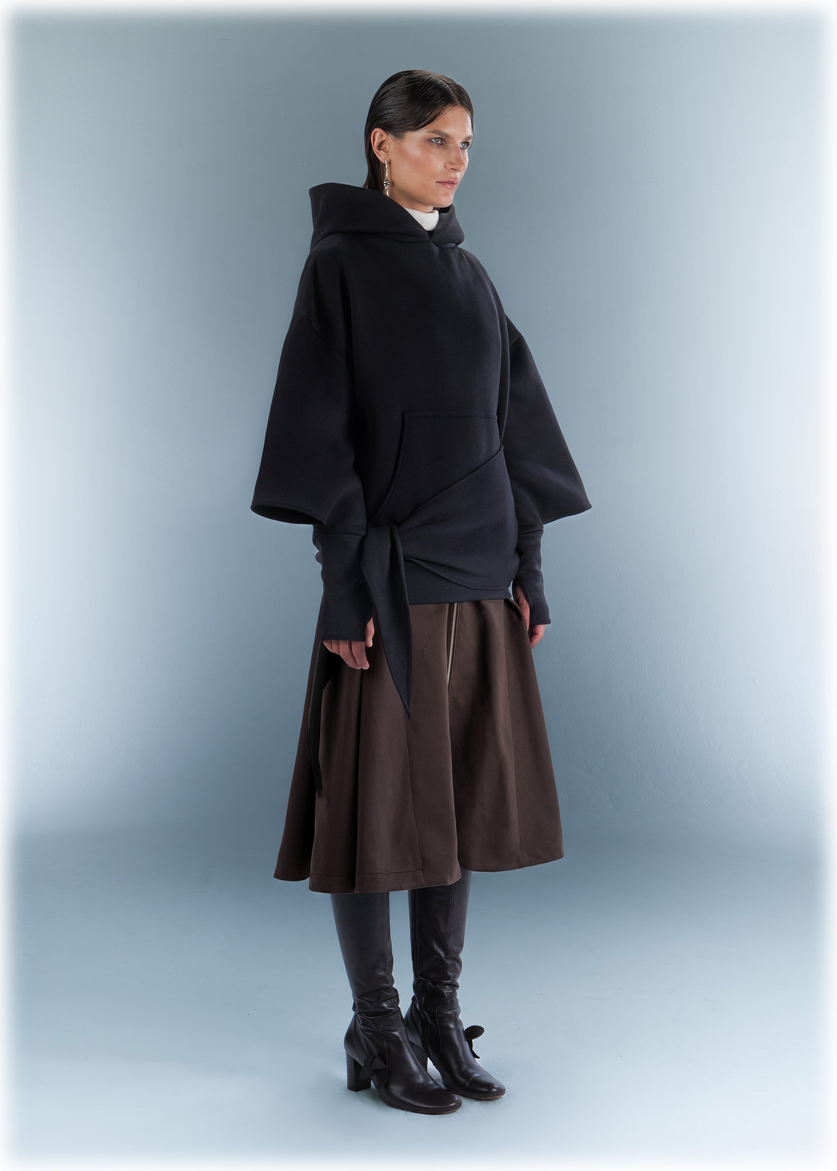 블랙 랩 후드티