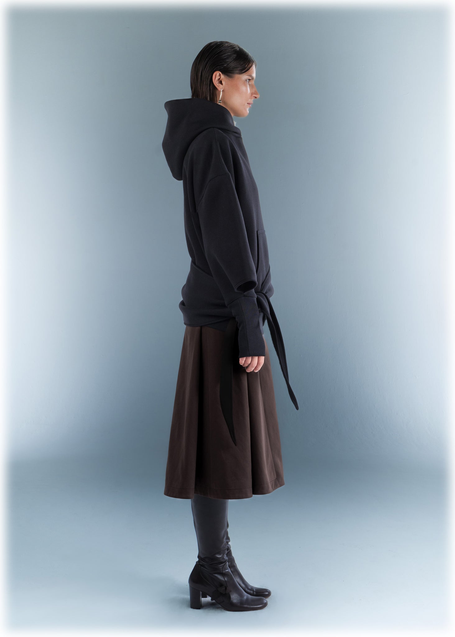 Black Wrap Hoodie