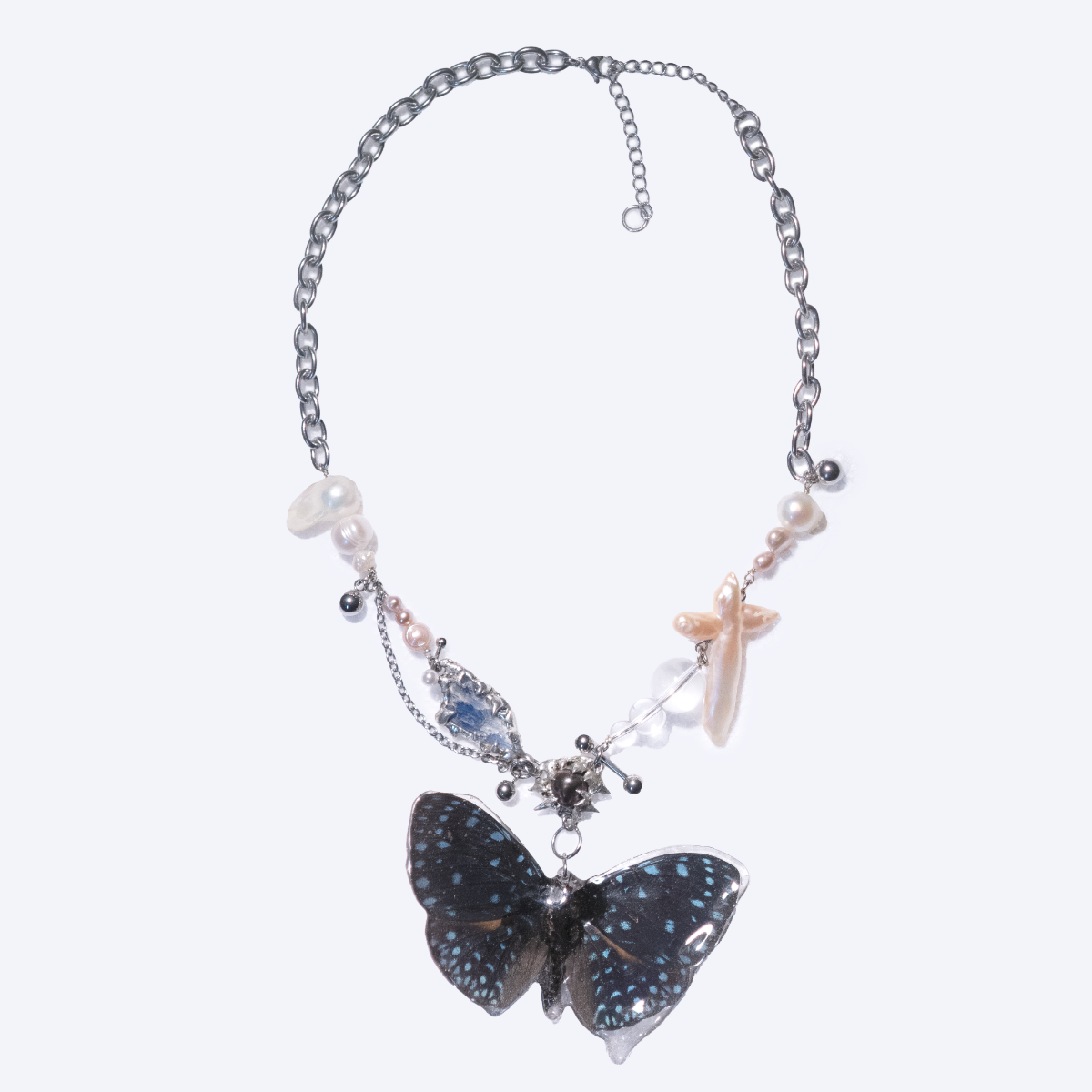 Blue Spotted Butterfly Chain