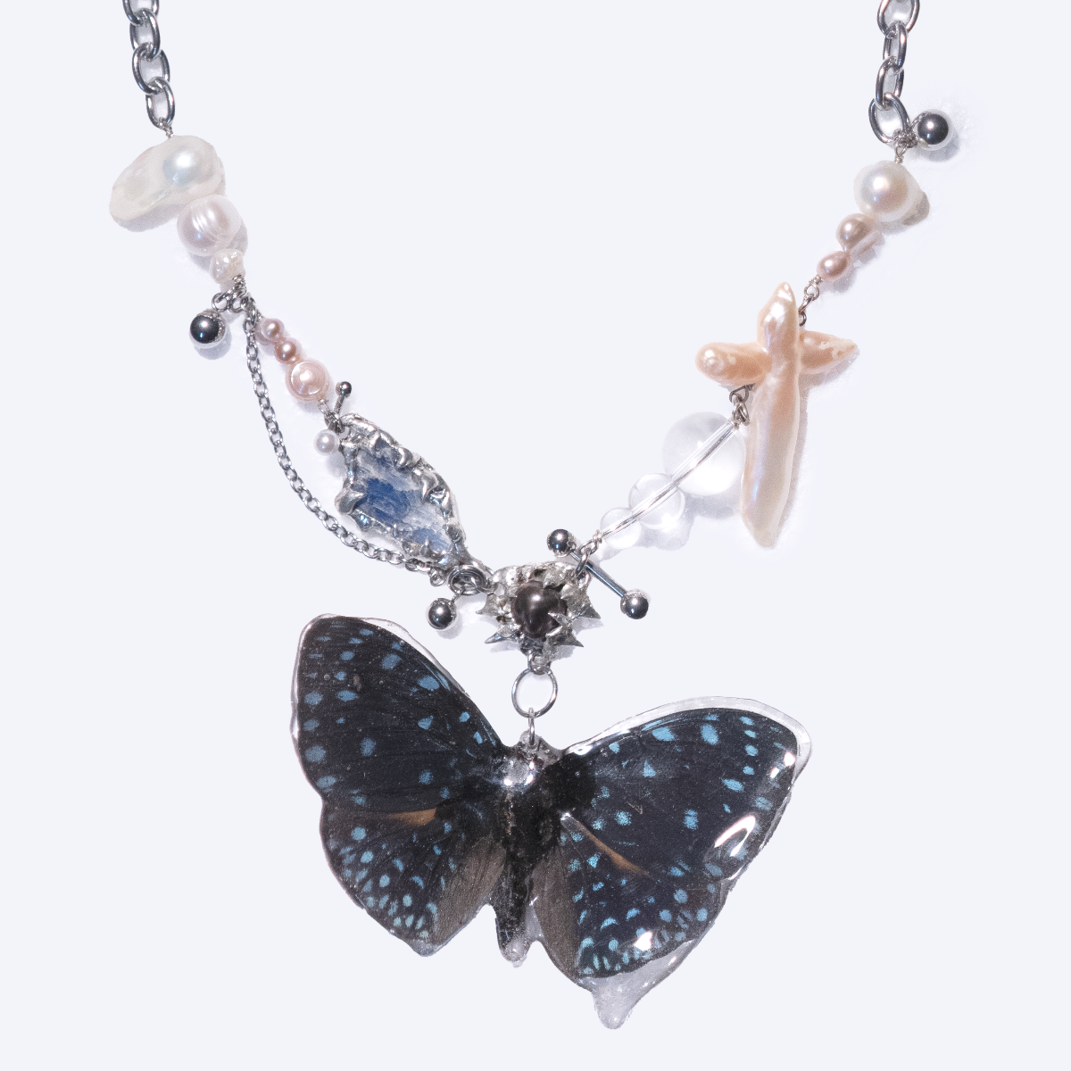 Blue Spotted Butterfly Chain