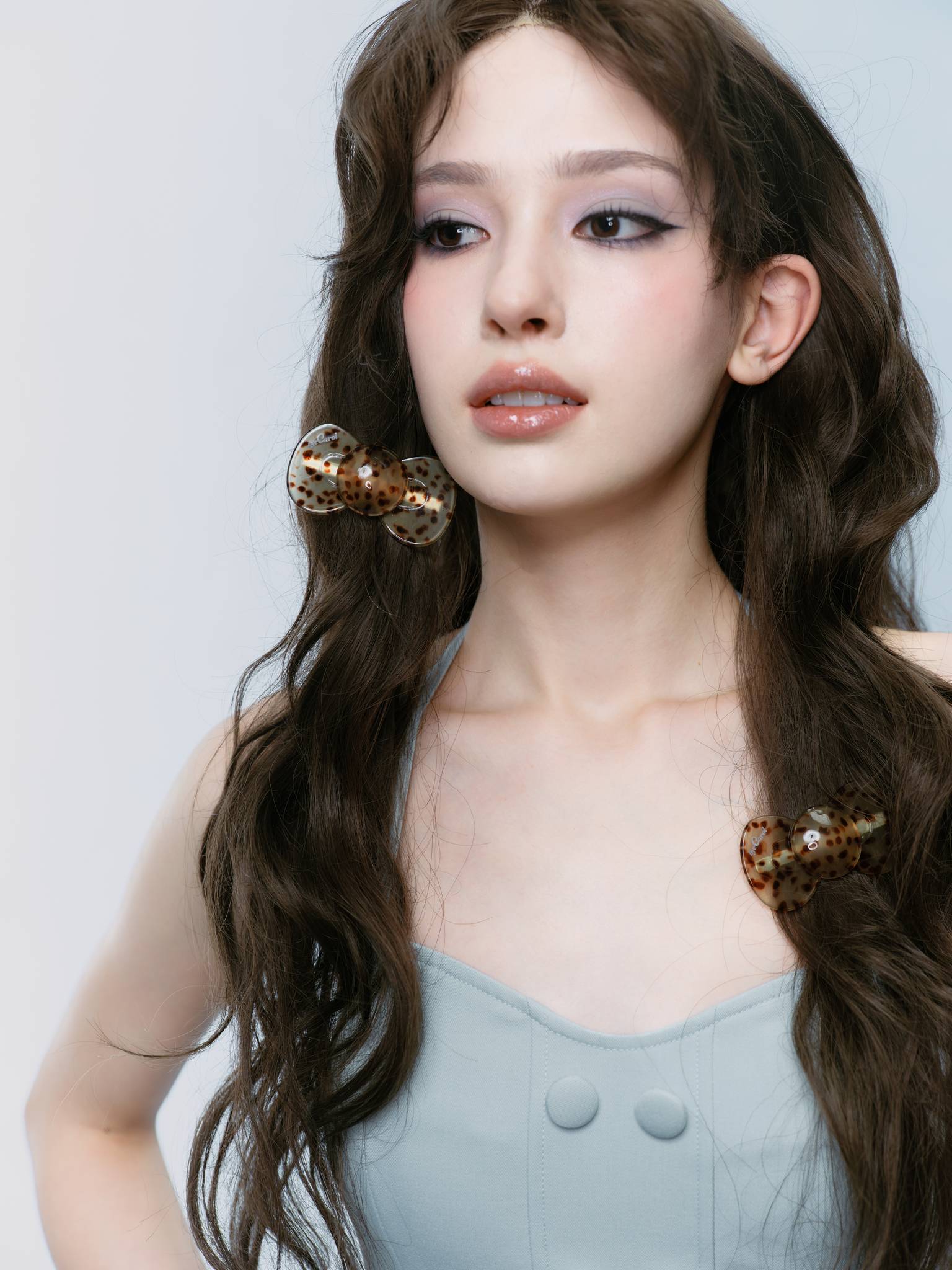 Bow Hairclip in Leopard