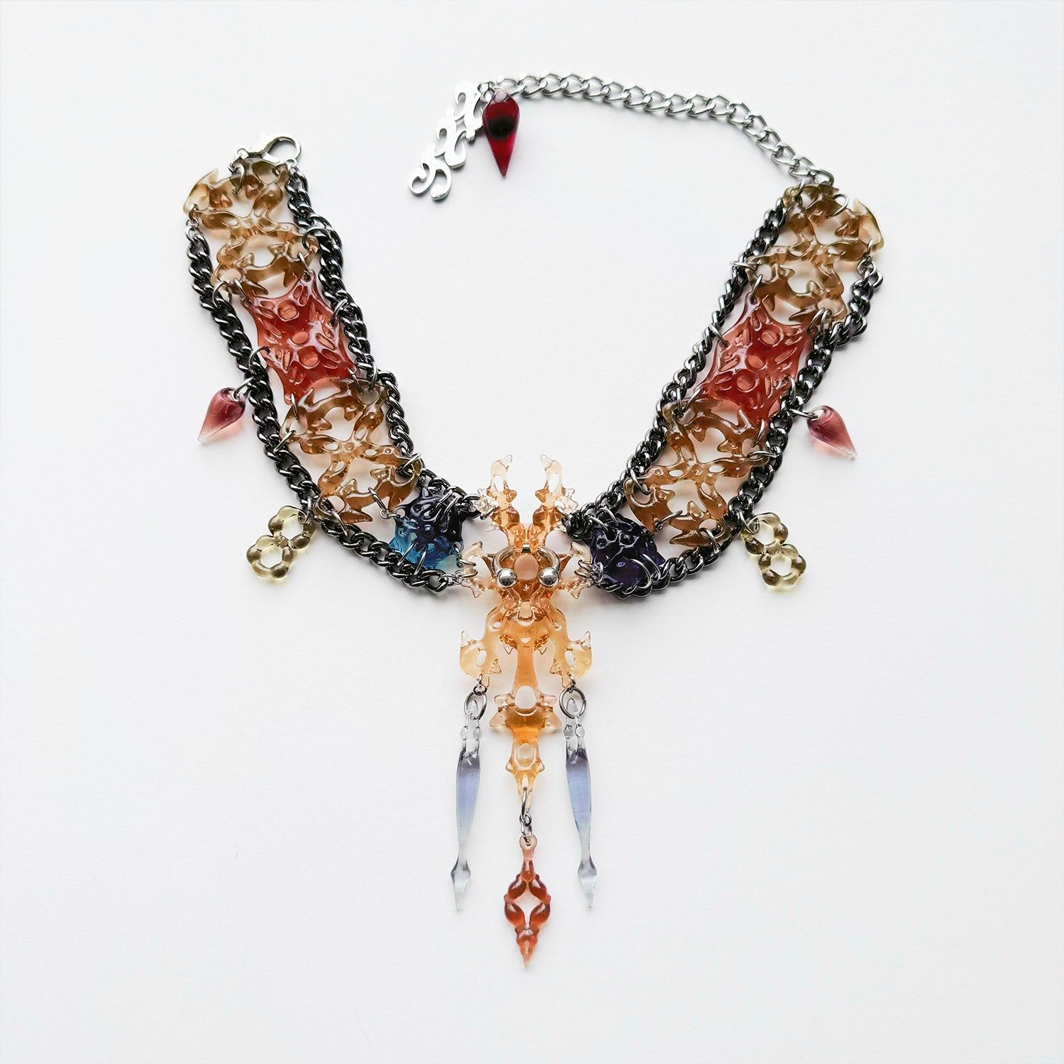 Hare Bone Choker in Blue