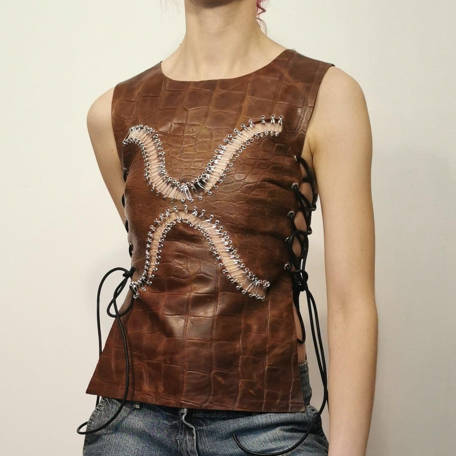 Brown Reptile Effect Breastplate II