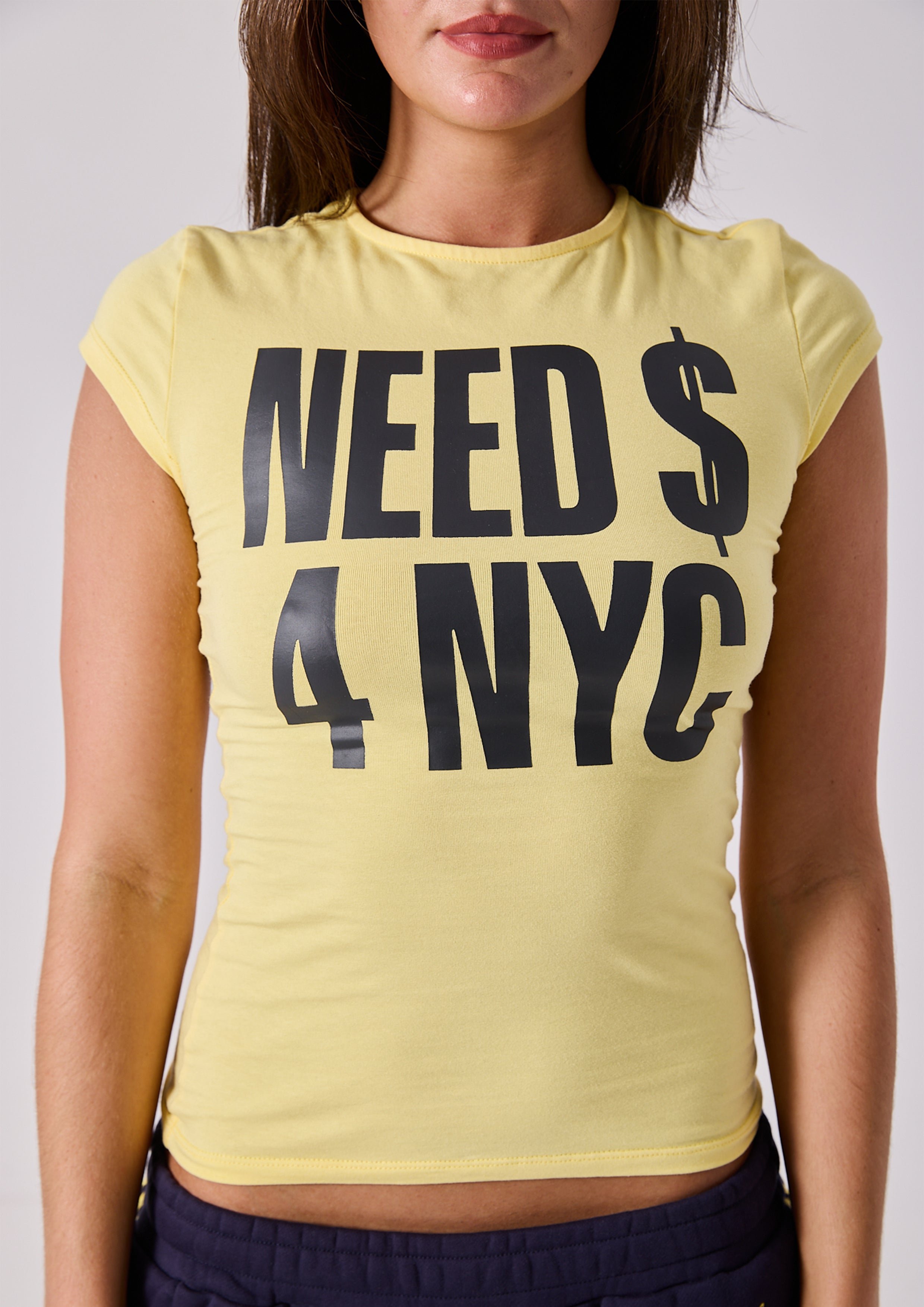 Cash Baby Tee in Yellow