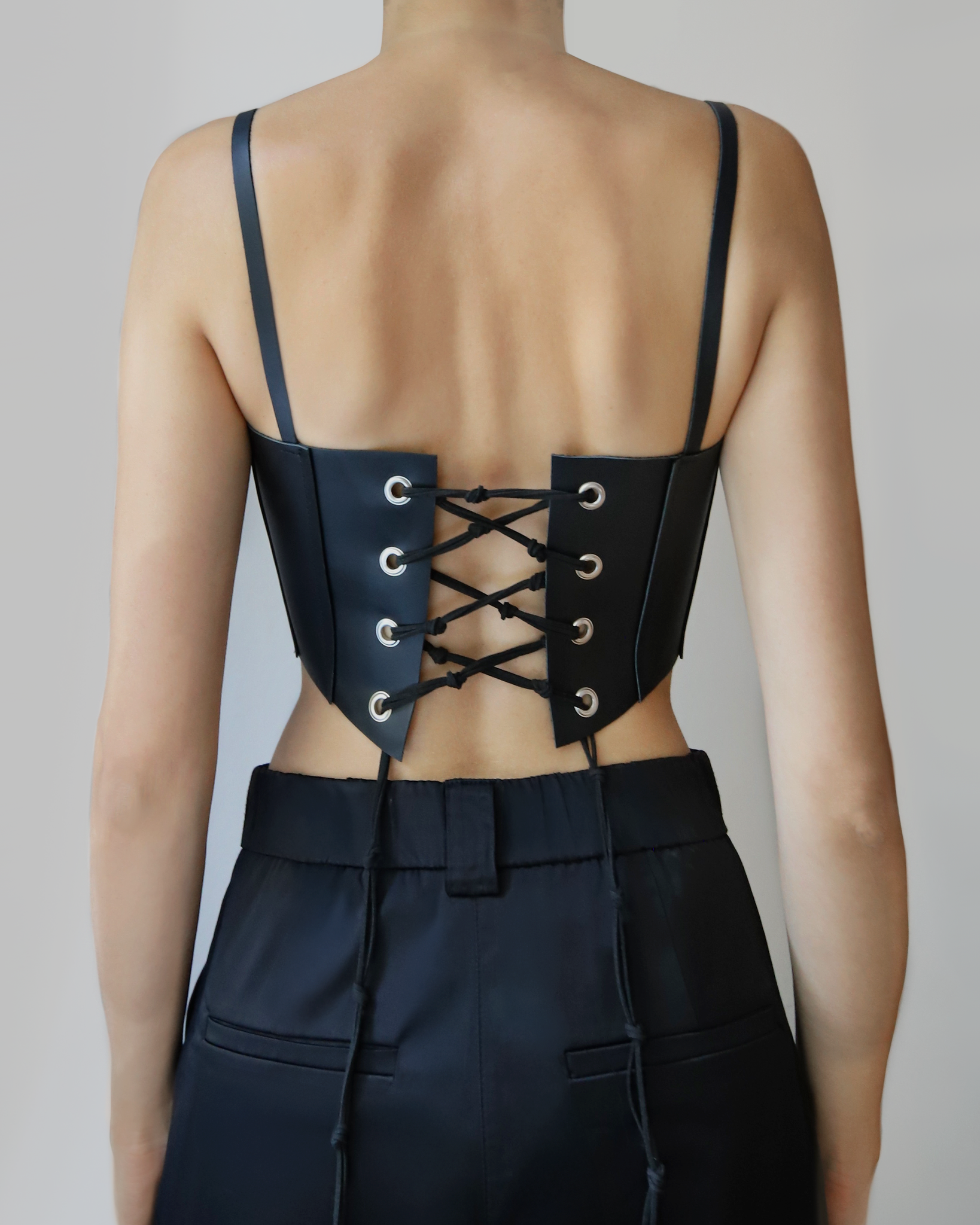 Short Corset Top in Black