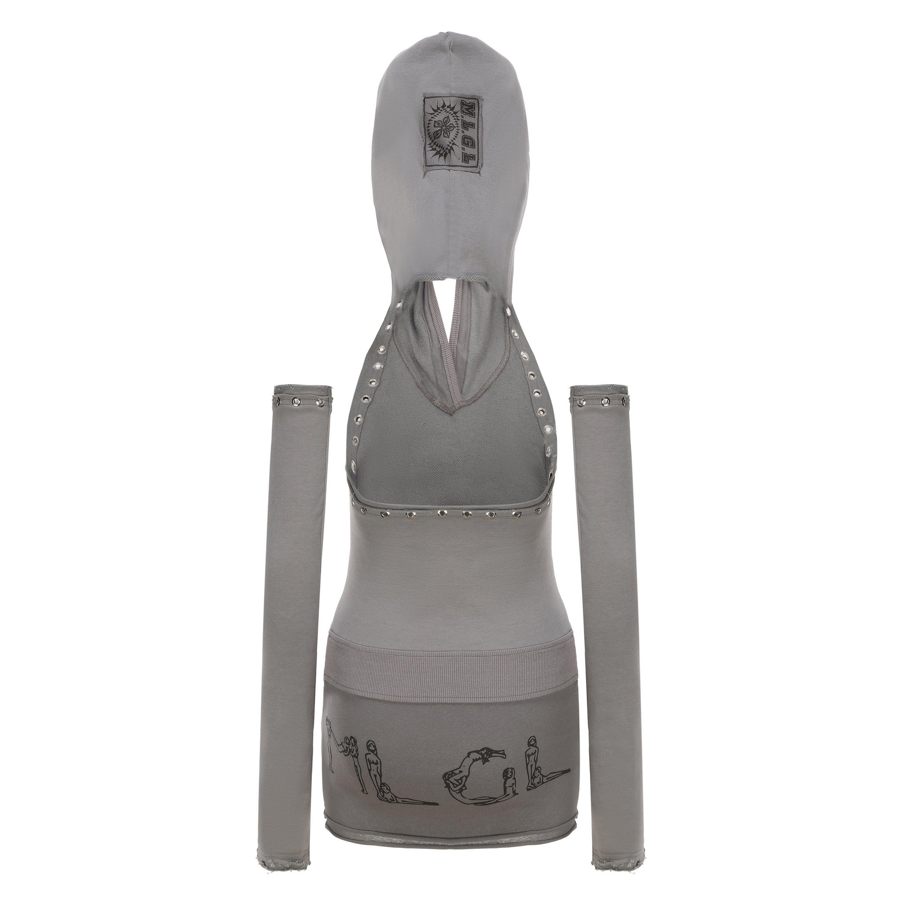 치어업 암워머 미니드레스