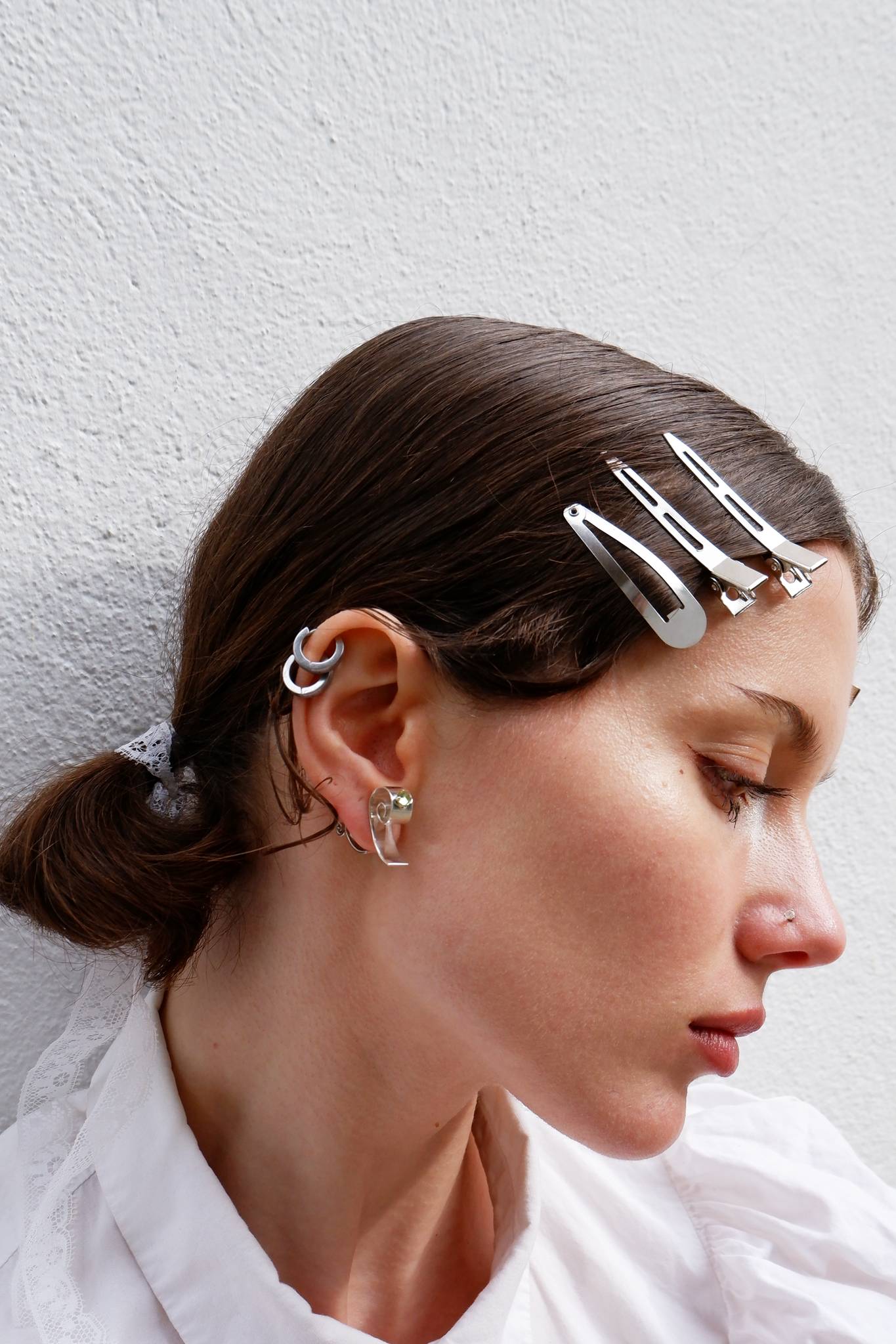 Chuang Asymmetrical Earrings in Blue