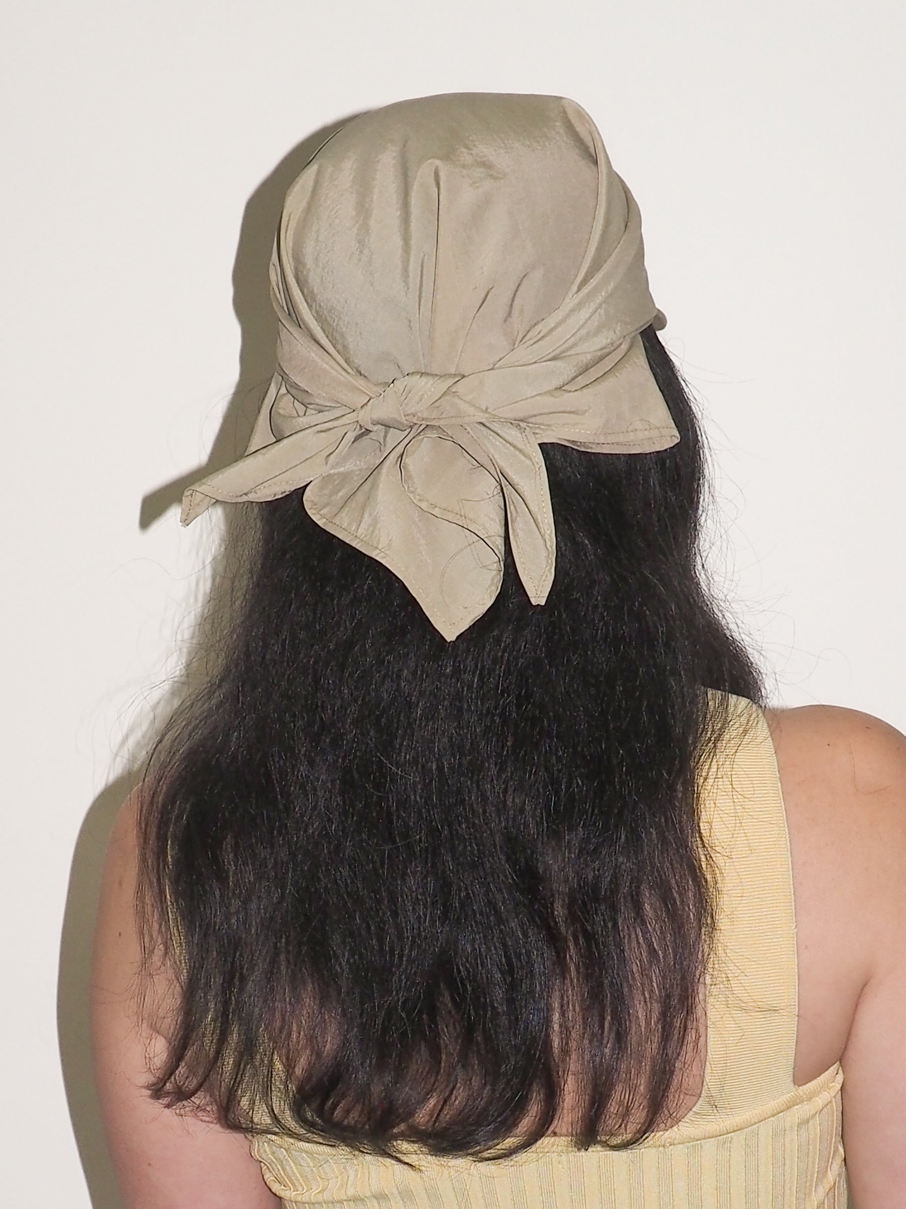 Brim Scarf in Beige Nylon