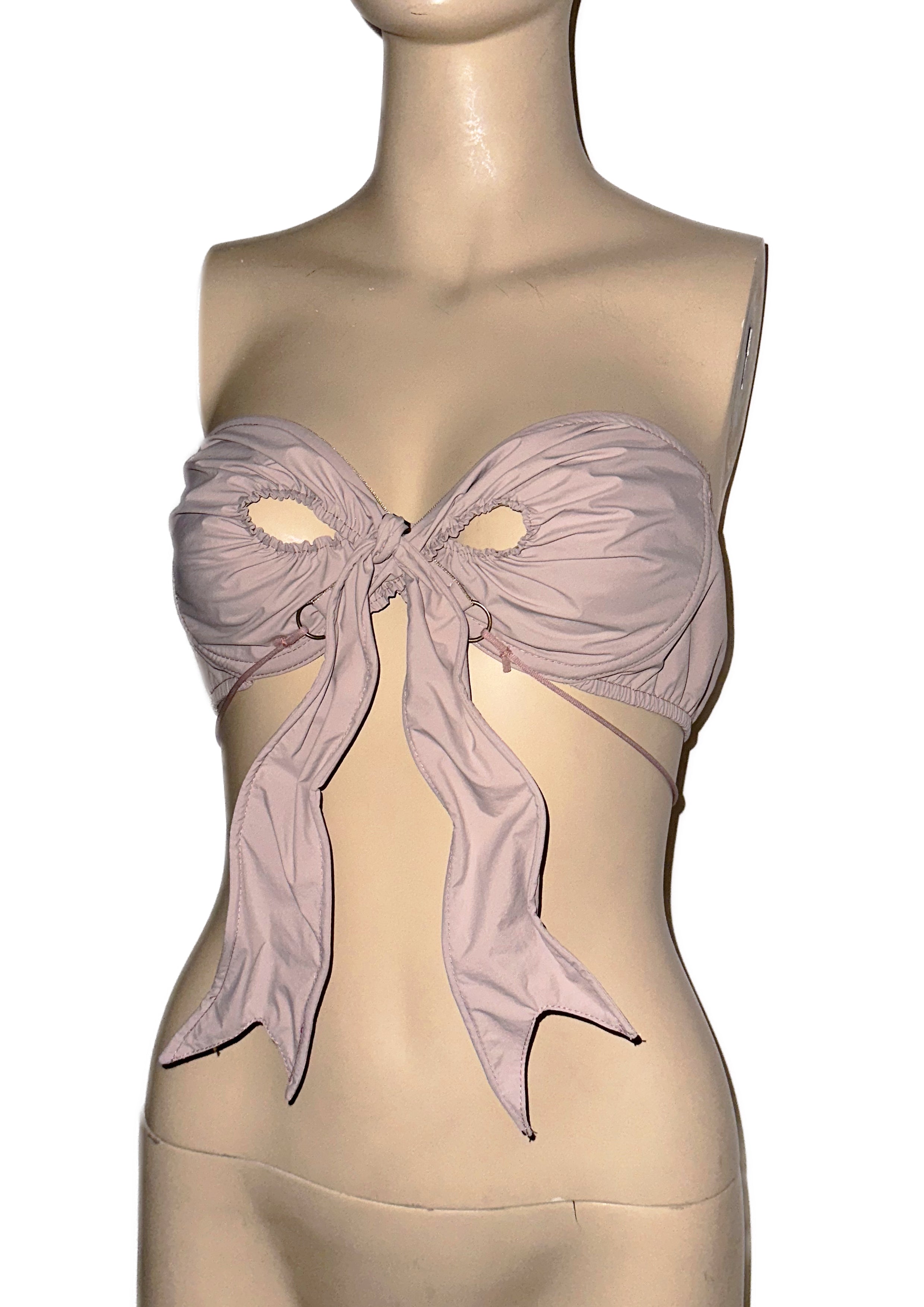 Pastel Pink Bowtie Bra Top
