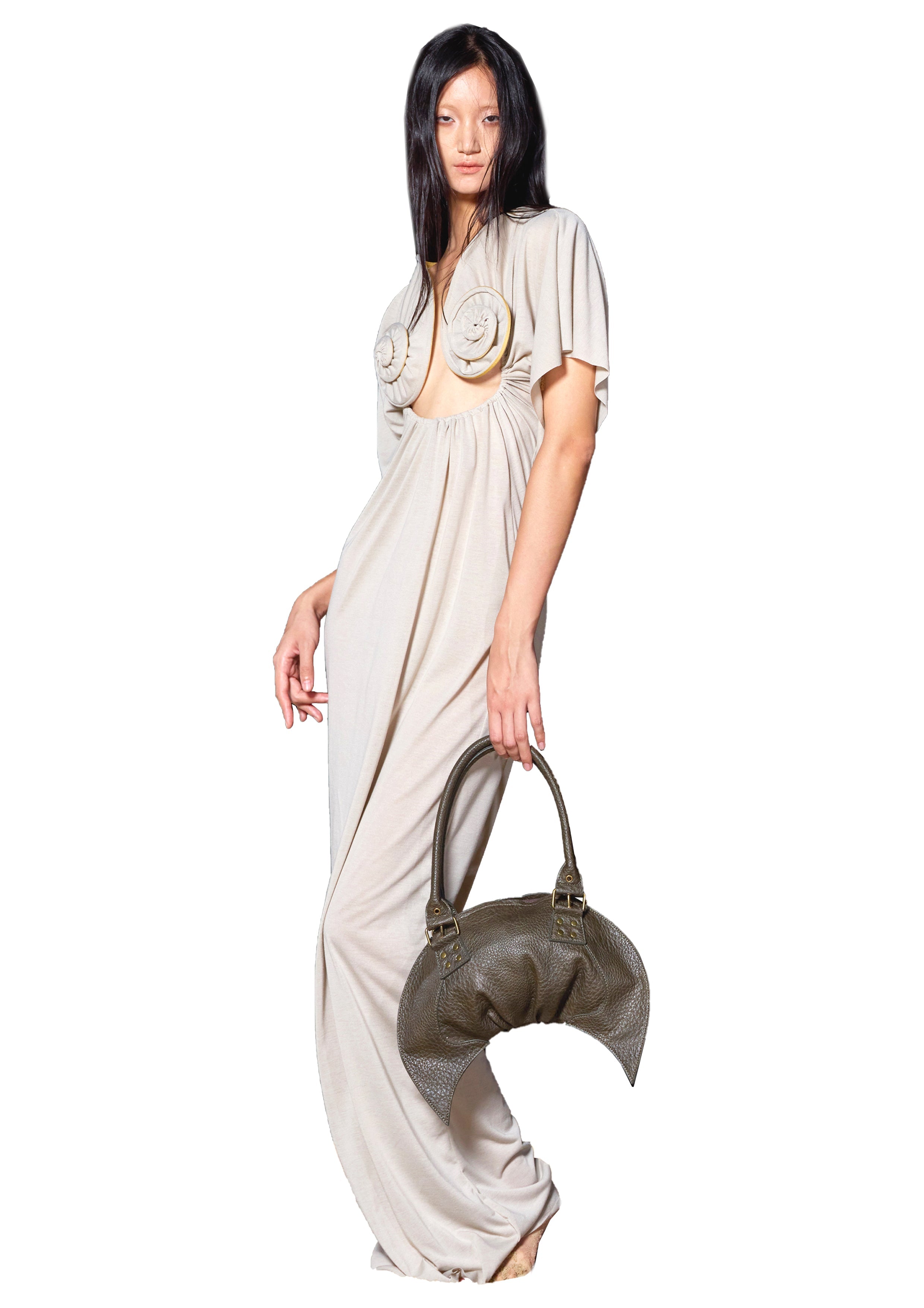 Sea Shell Swirl T-Shirt Gown Beige Jersey ap0cene Sea Shell Swirl T-Shirt Gown Beige Jersey ap0cene
