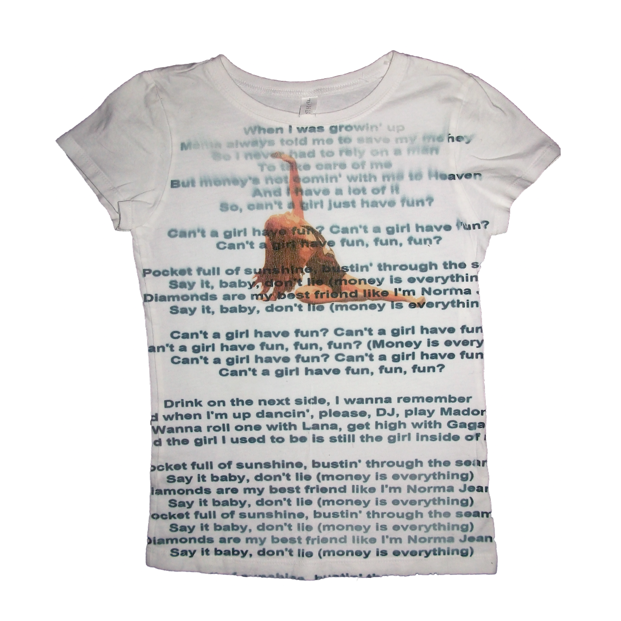 Bimbo Kätzchen Unisex T-Shirt (Rosa/Weiß)