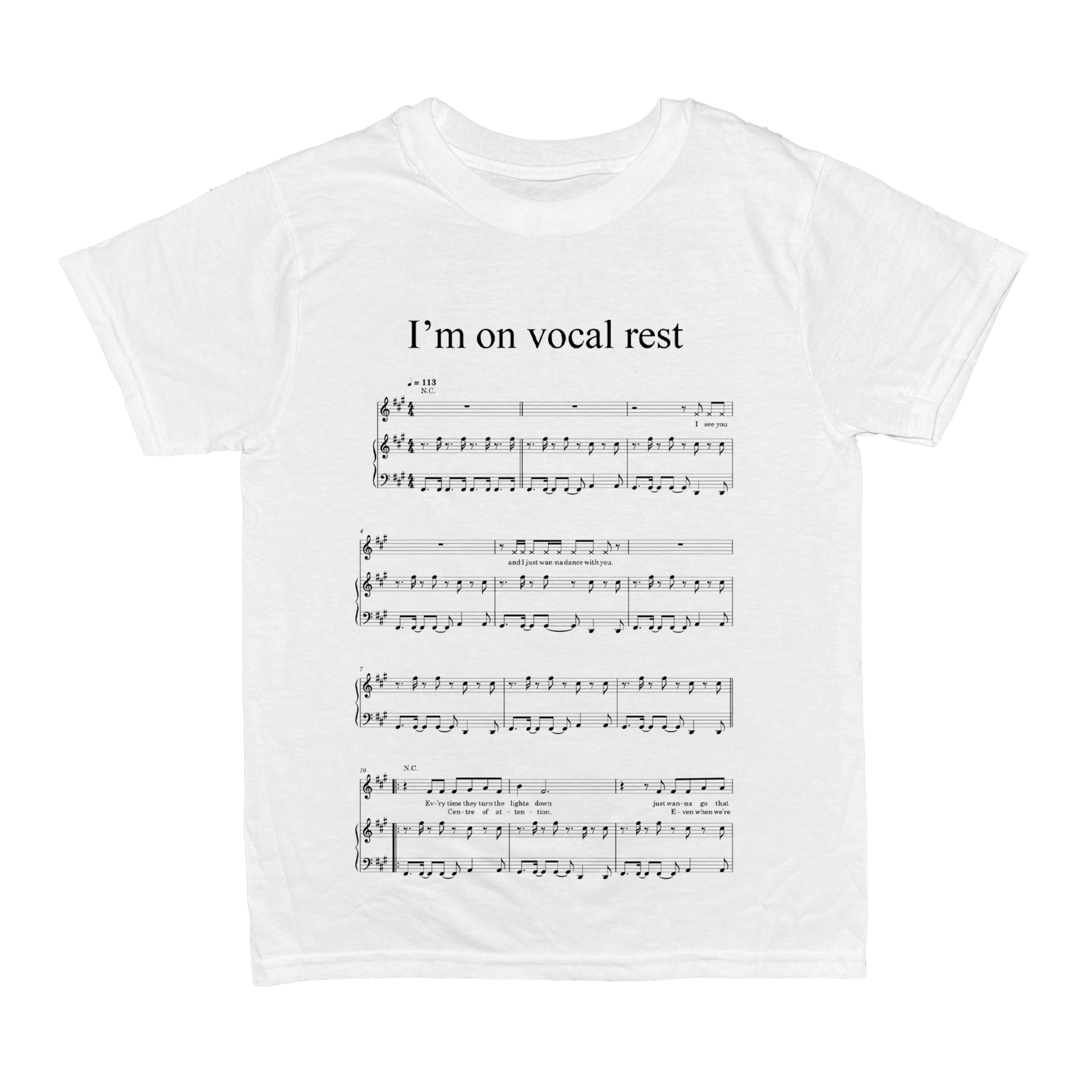 I'm on Vocal Rest Baby Tee