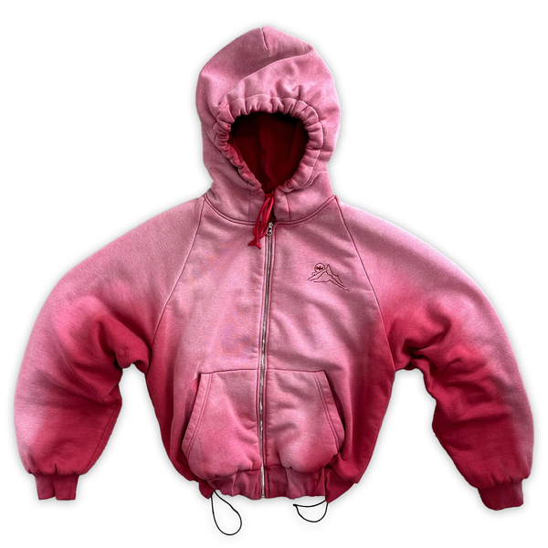 Blush Bare Zip Up Hoodie – ap0cene