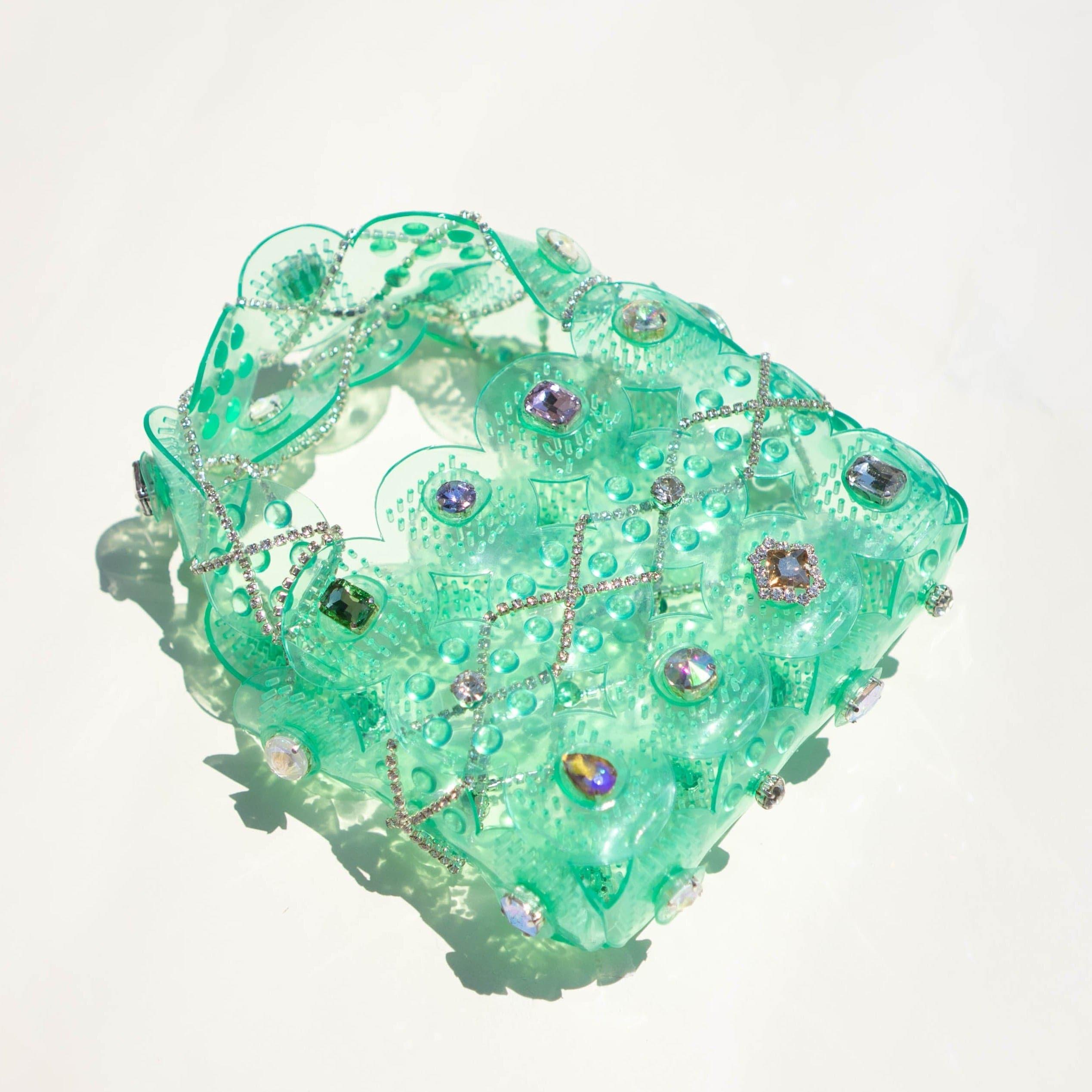 Silicone & Crystal Bag in Violet