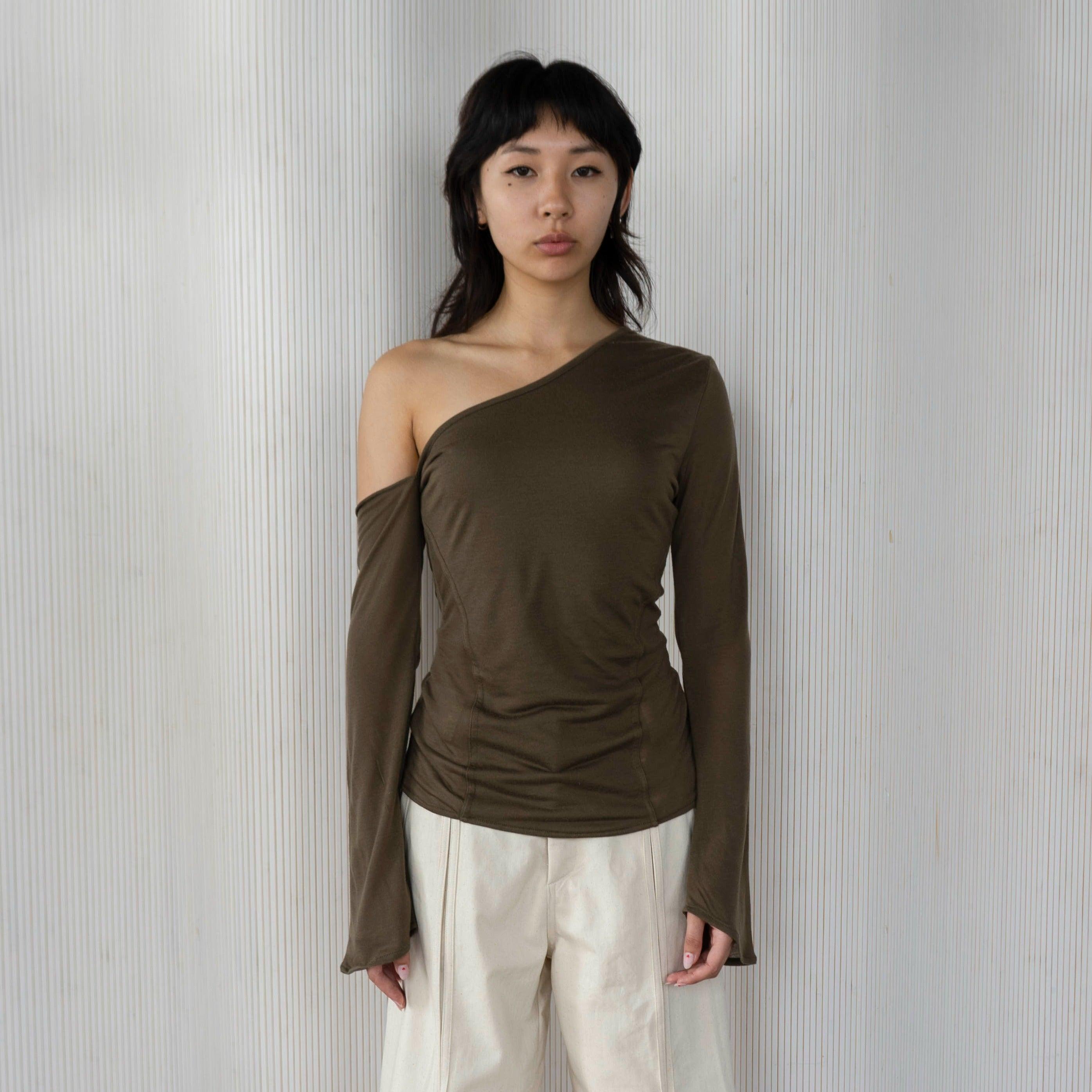 Ren Langarmshirt in Schlamm